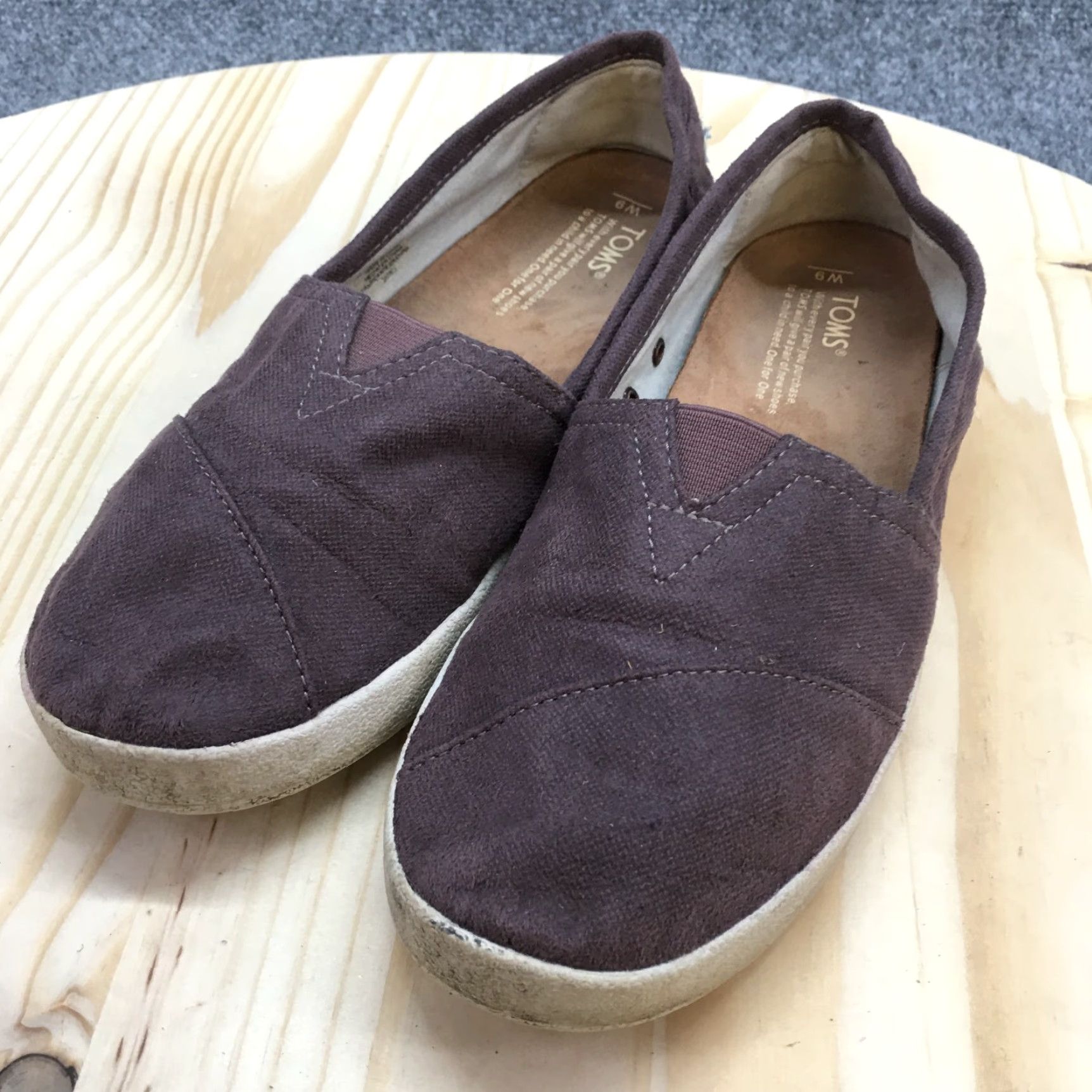 Toms TOMS Shoes Womens 9 Casual Slip-On Flats Comfort Purple Fabric Low Top Size M / US 6-8 / IT 42-44 - 3 Thumbnail
