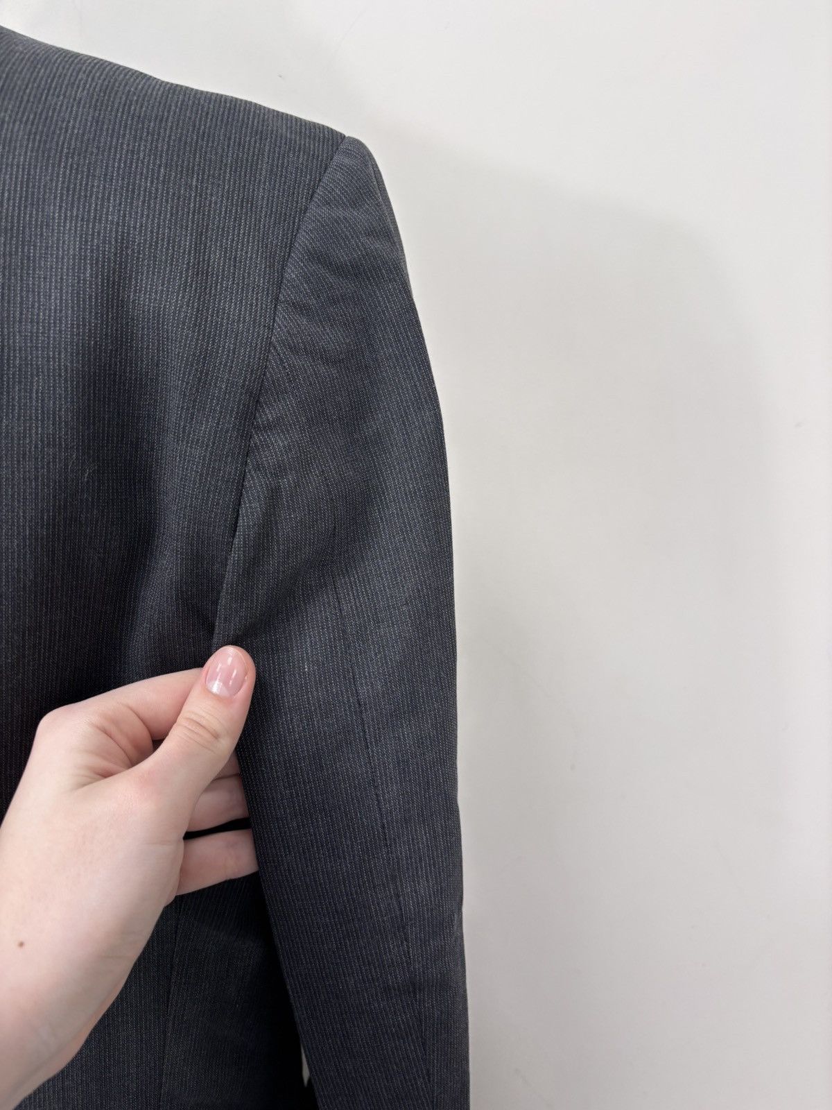 Japanese Brand Tapstory Japan Men’s Dark Gray Wool Blend Blazer Jacket Size 44R - 14 Thumbnail