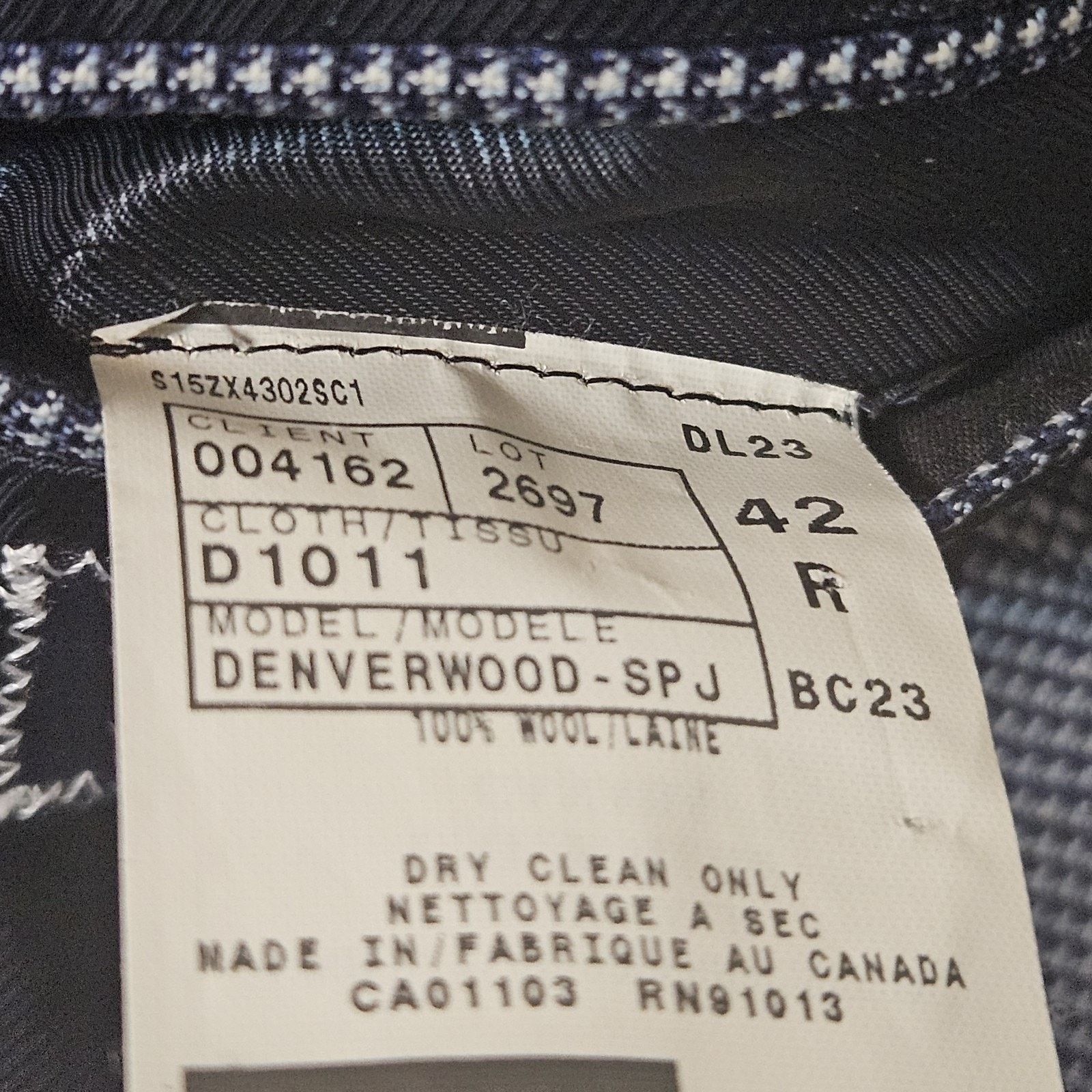 Daniel Cremieux Ing Loro Piana Cremieux Men’s Wool Sport Coat Blazer 42R Size 42R - 8 Thumbnail