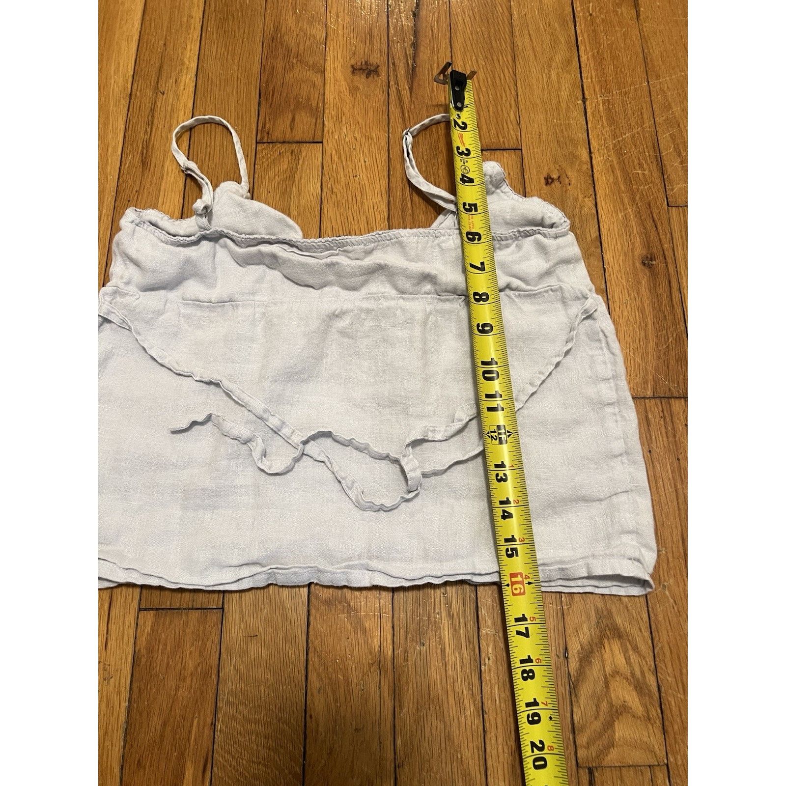 Brandy Melville Brandy Melville Edith Y2K Light Blue White Linen XS A003126 Size XS / US 0-2 / IT 36-38 - 9 Thumbnail