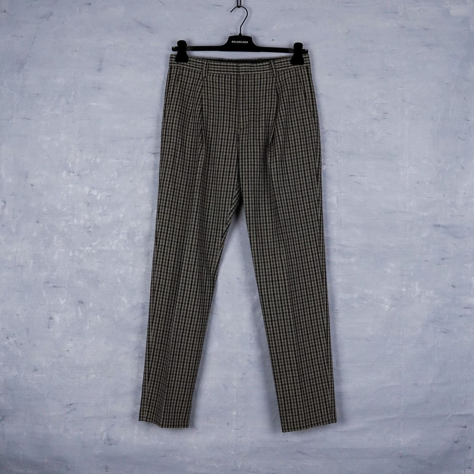 Acne Studios Acne studios brown gray wool check tailored trousers pants Size US 30 / EU 46 - 1 Thumbnail