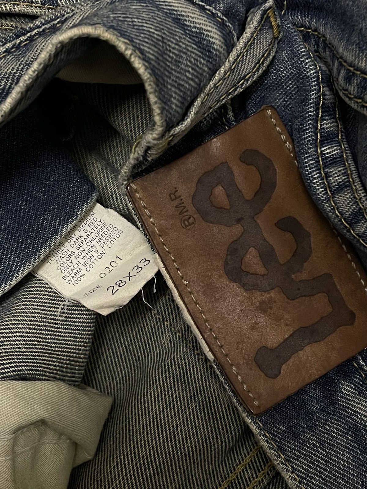 Lee VINTAGE LEE DESIGNER USA 90S DIRTY MUD STYLE REGULAR DENIM Size US 27 - 16 Thumbnail