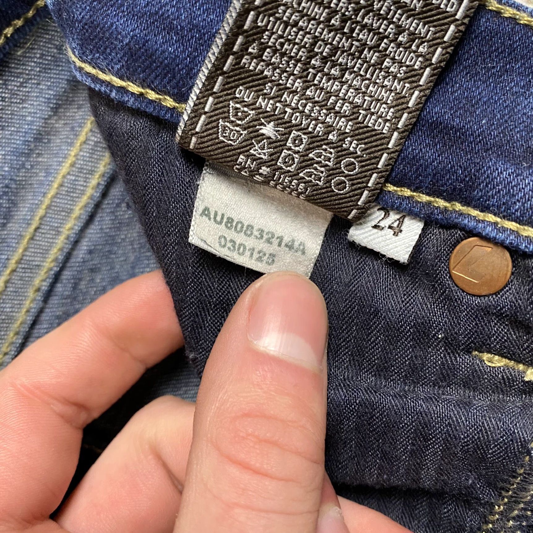 7 For All Mankind 7 For All Mankind Jeans Women 24 Blue Straight Denim Slim 5-Pocket Austyn Modern Classic Womens Size 42" / US 20 - 6 Thumbnail