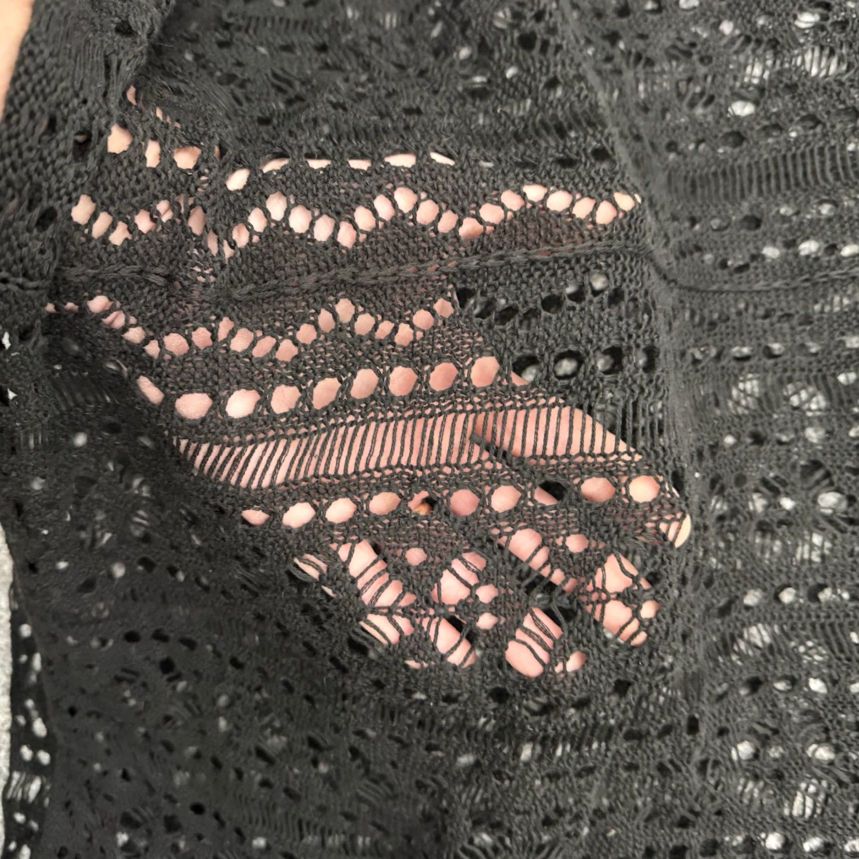 Vintage Unbranded Cover Up Women One Size Black Boho Beach Sheer Hippie Y2K Inspired Size ONE SIZE - 6 Thumbnail