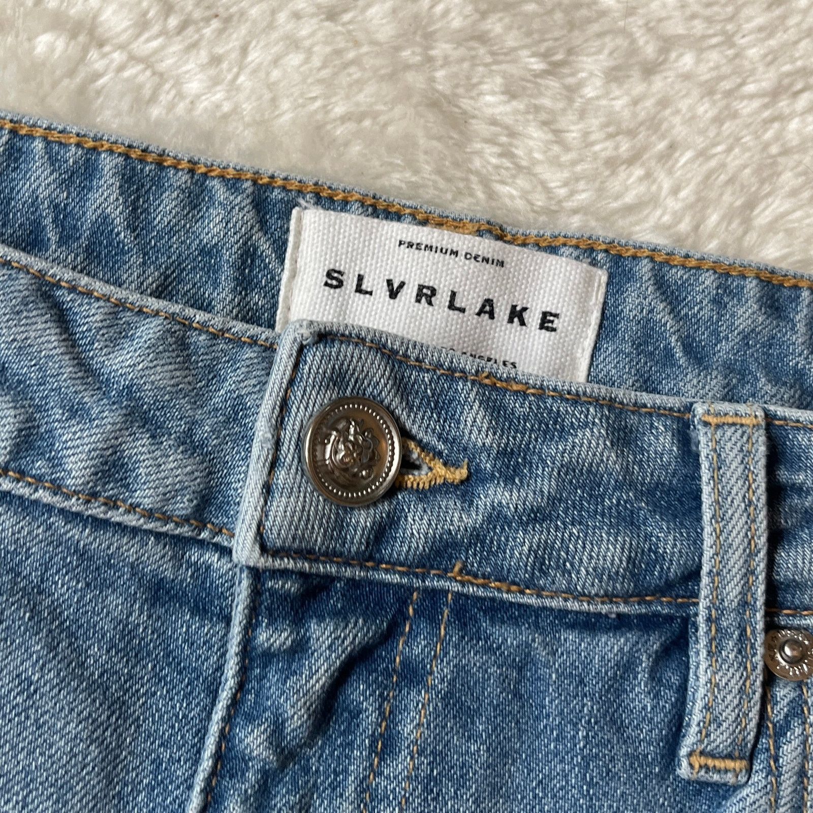 SLVRLAKE SLVRLAKE | Medium Wash Mid Rise Kick Flare Scarlett Jeans Size 30" / US 8 / IT 44 - 8 Thumbnail