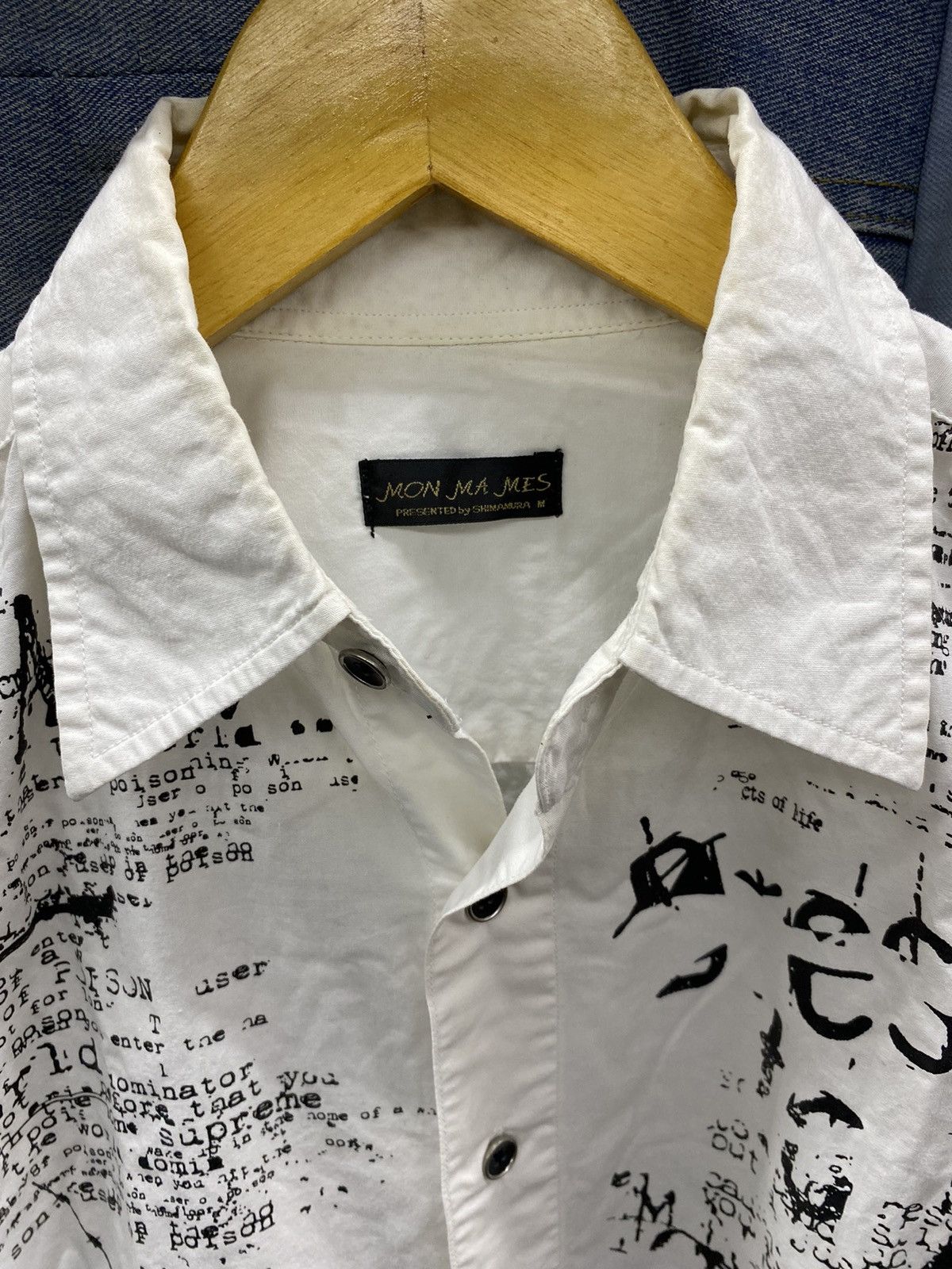 If Six Was Nine × Japanese Brand poem mon ma mes poem script botton shirt Size US M / EU 48-50 / 2 - 6 Thumbnail