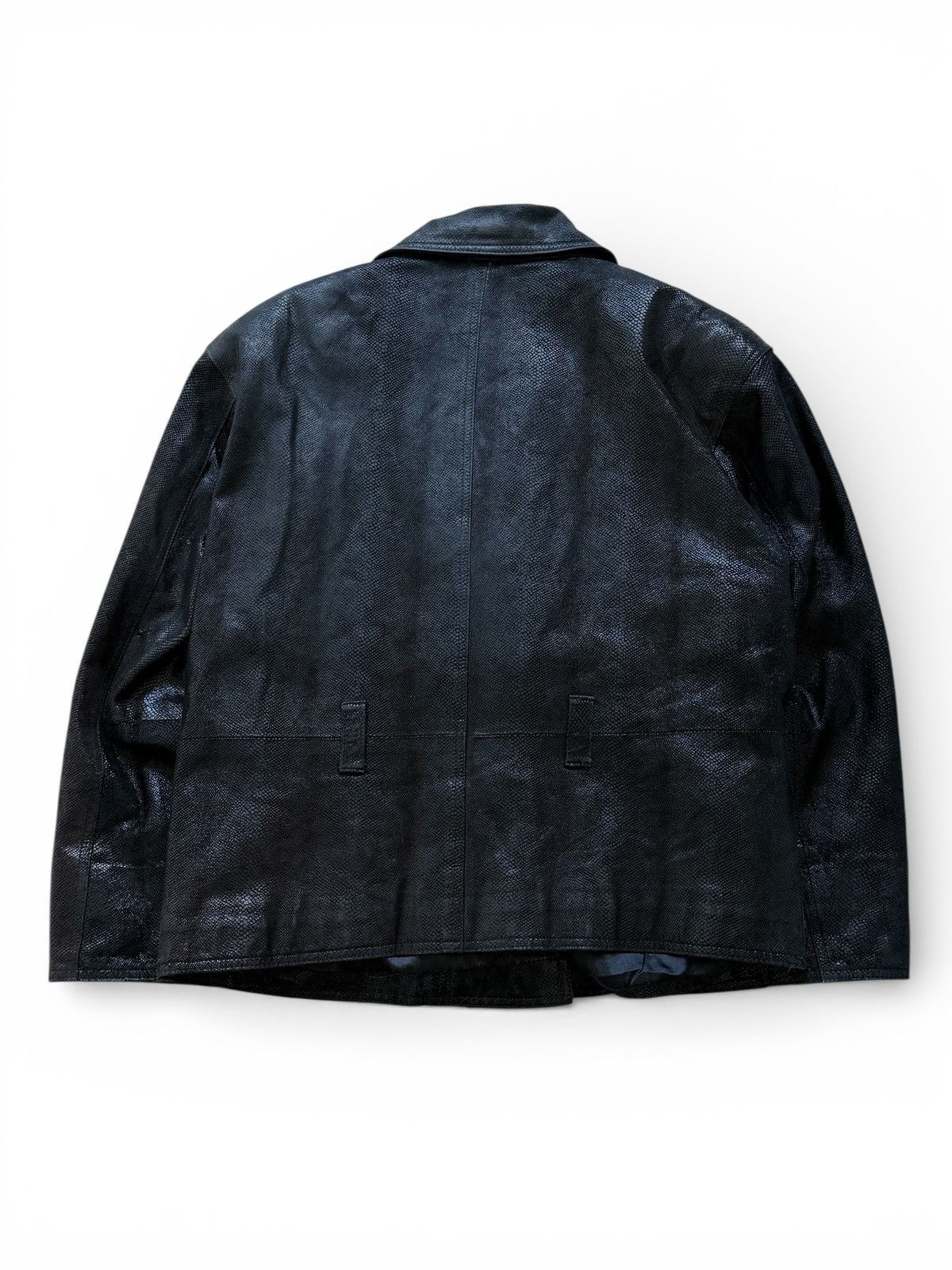 Vintage Vintage Avant Garde Texture Leather Biker Moto Jacket Size US M / EU 48-50 / 2 - 5 Thumbnail