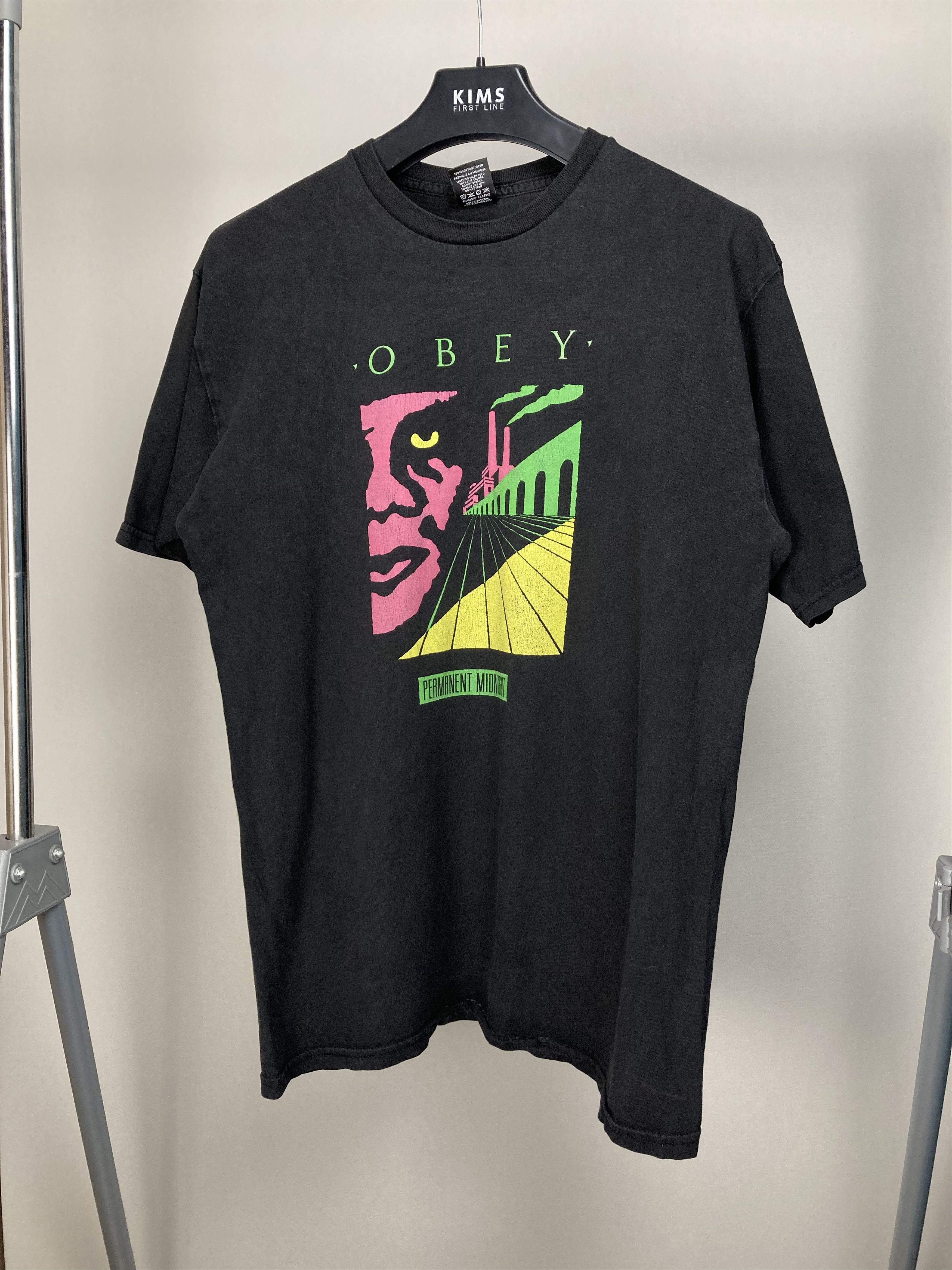 Obey OBEY Permanent Midnight Graphic Print Black Crewneck Tee Size US L / EU 52-54 / 3 - 2 Thumbnail