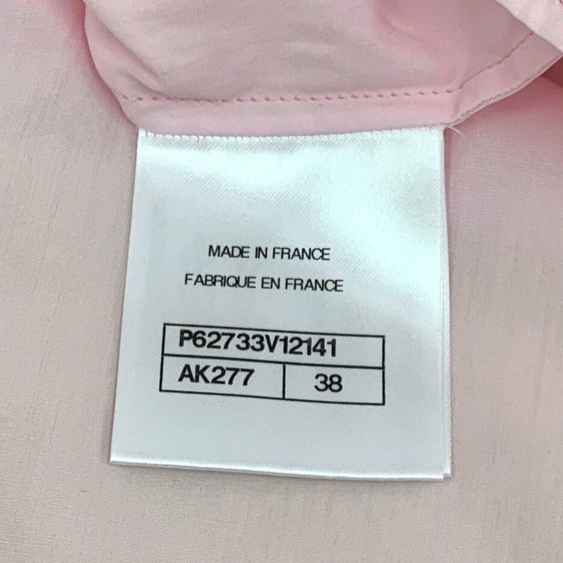 Chanel Chanel Pink pleated design cotton lapel single-breasted lo Size XS / US 0-2 / IT 36-38 - 6 Thumbnail