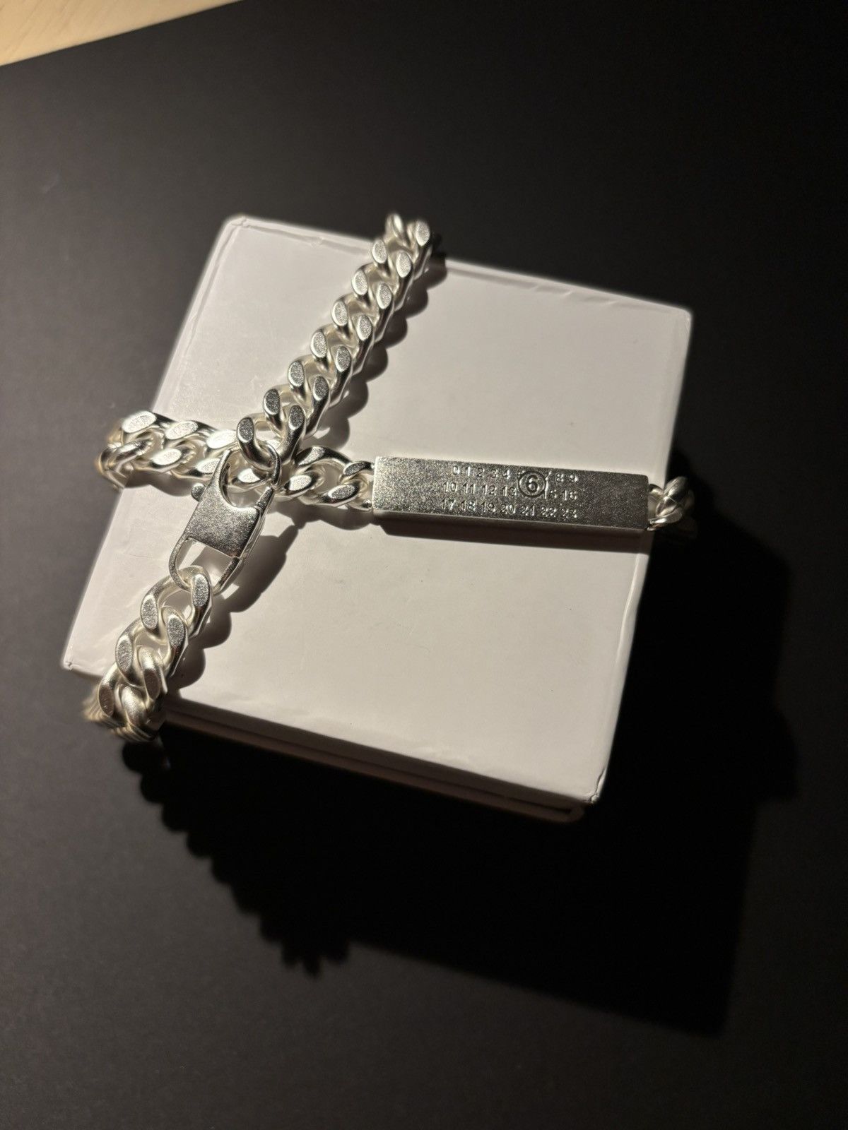 Maison Margiela Margiela Logo Silver Necklace Size ONE SIZE - 4 Thumbnail
