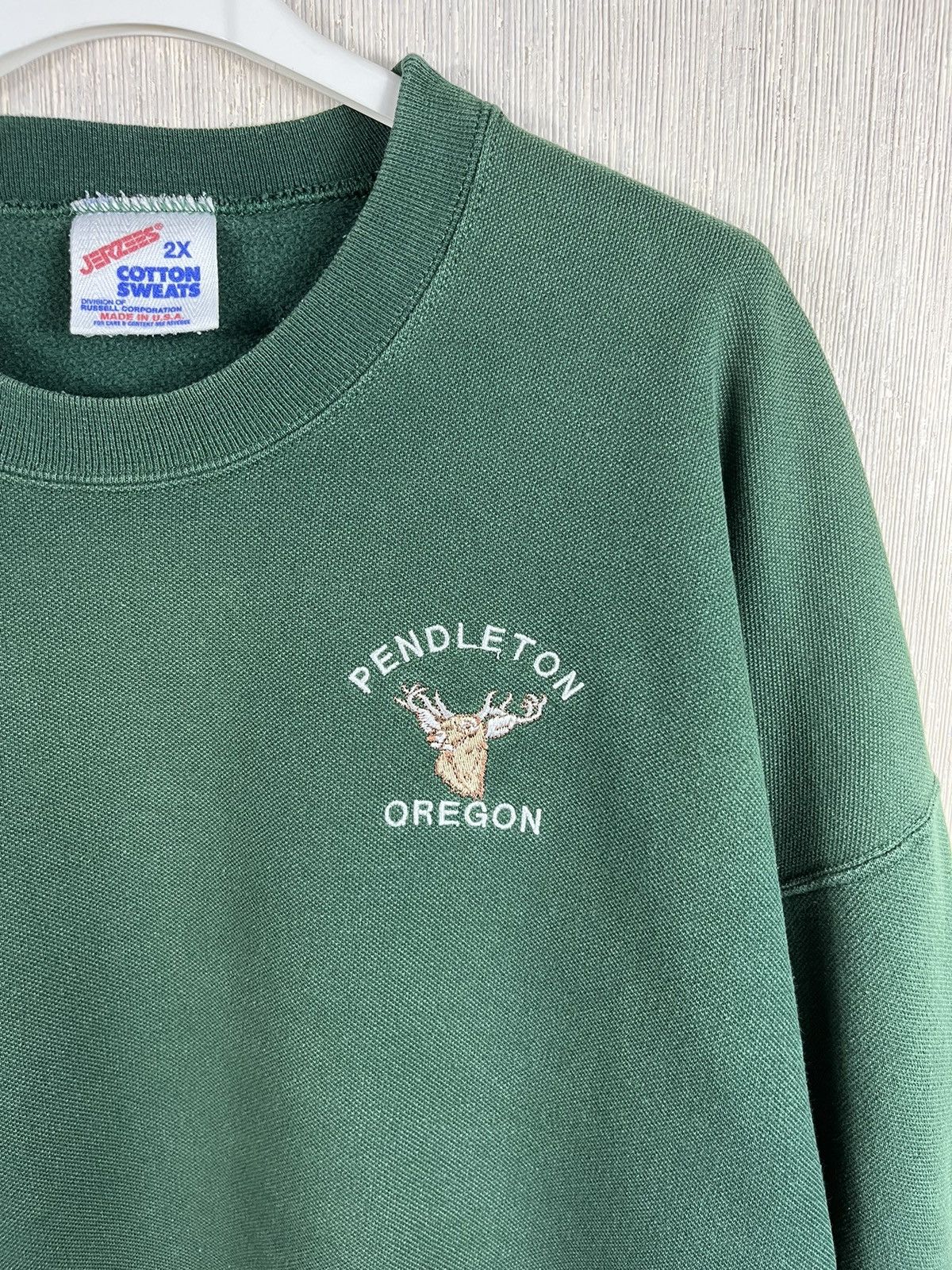 Jerzees × Pendleton × Vintage Vintage Jerzees Pendleton Oregon deer sweatshirt made in USA Size US XXL / EU 58 / 5 - 10 Thumbnail