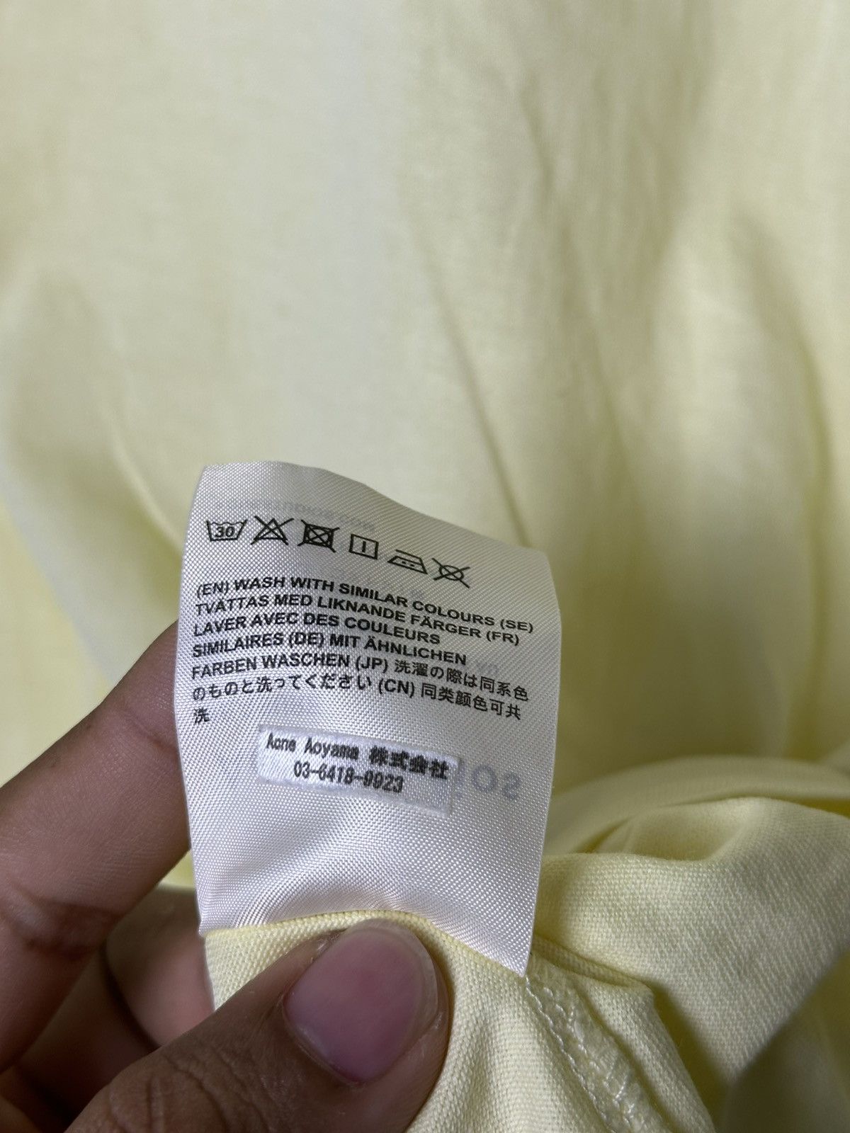 Acne Studios Acne Studios Vanilla Yellow Tshirt Size US M / EU 48-50 / 2 - 4 Thumbnail