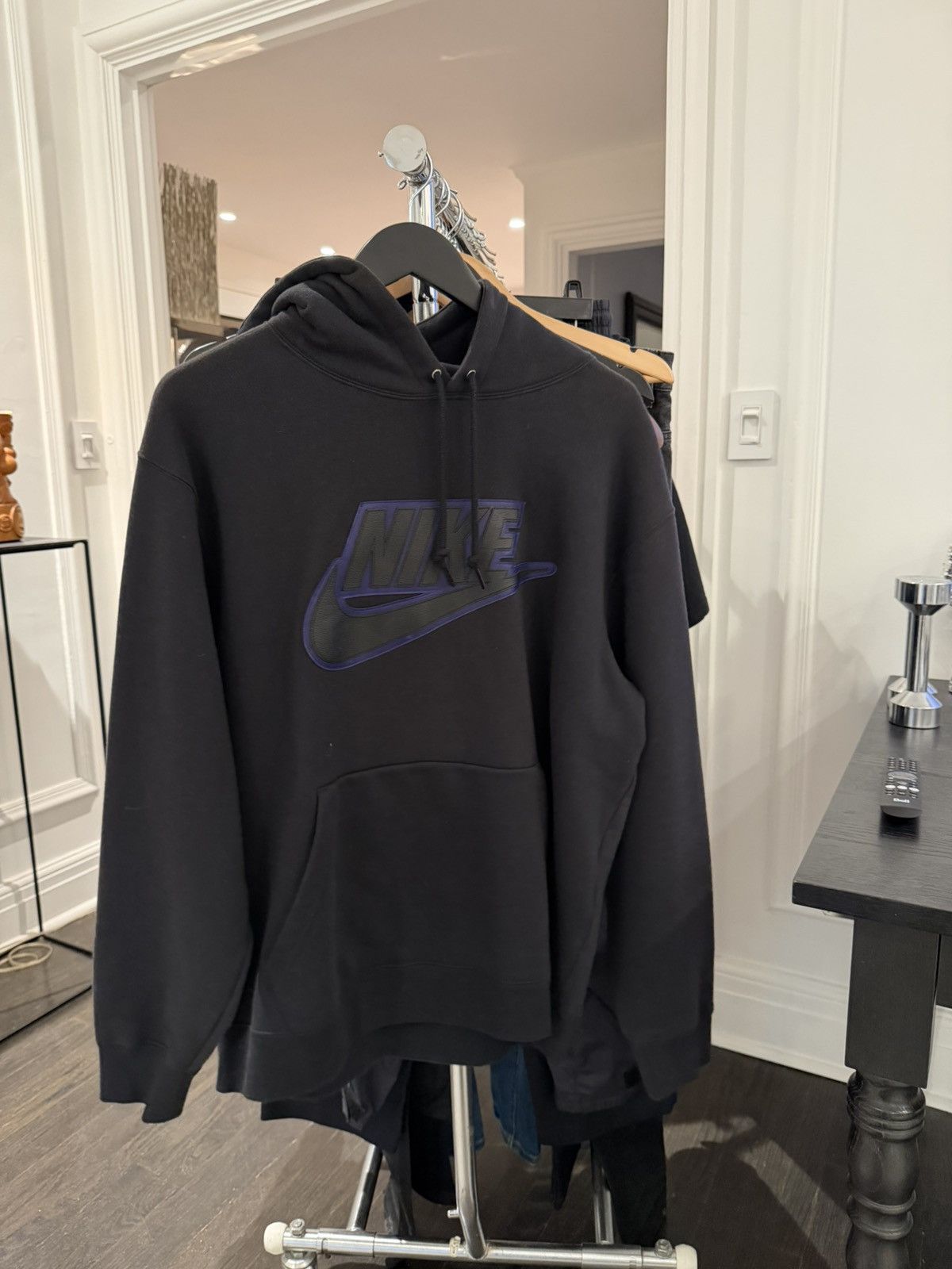 Supreme Nike Leather Applique Hoodie