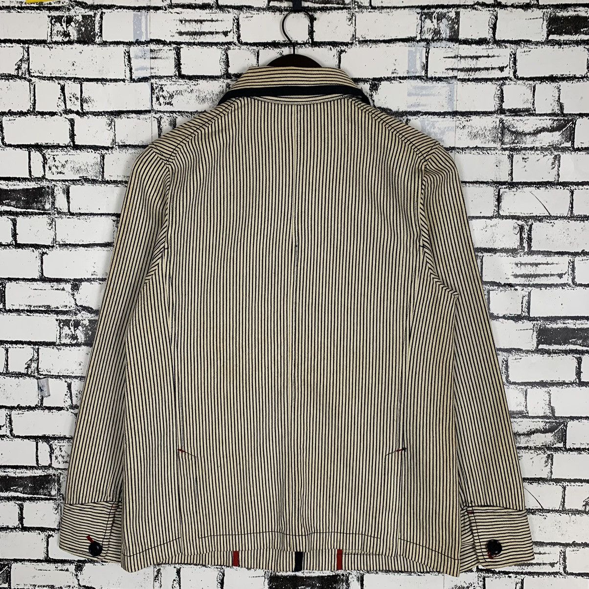 Japanese Brand × Vintage Japanese Brand Unbrand Stripes Jacket for Women Size M / US 6-8 / IT 42-44 - 6 Thumbnail
