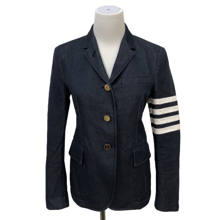 Thom Browne Thom Browne Denim Stripe Blazer Size 40 Size S / US 4 / IT 40 - 1 Thumbnail