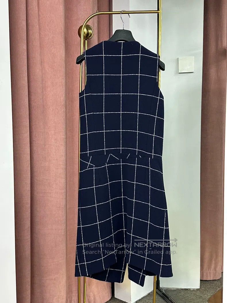 Balenciaga Balenciaga Blue plaid sleeveless dress Size XS / US 0-2 / IT 36-38 - 3 Thumbnail