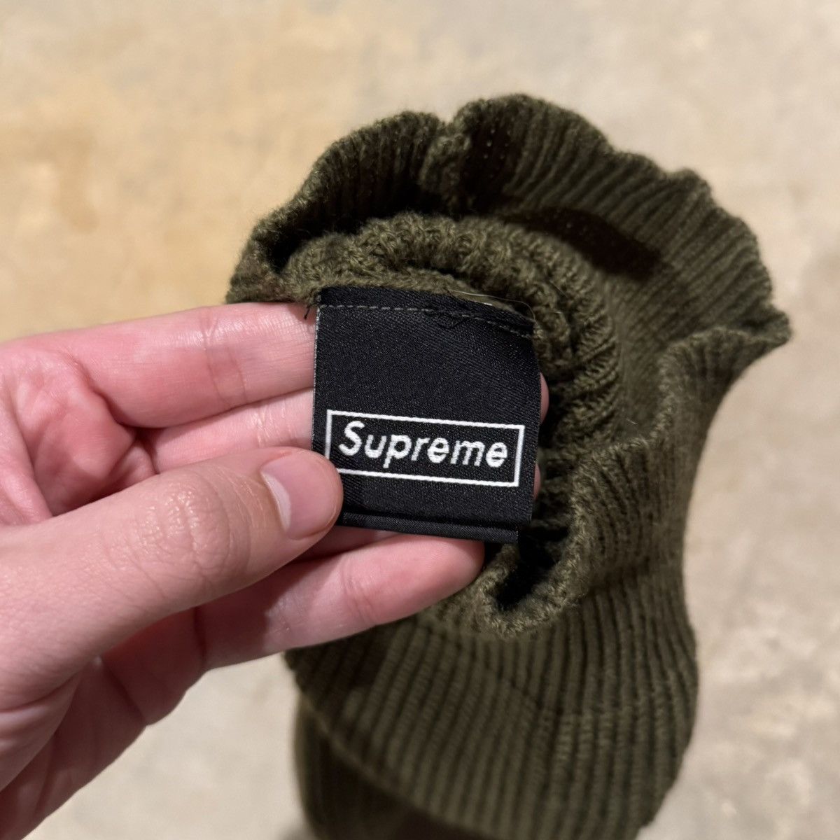 New Era × Supreme Supreme FW20 New Era Balaclava Ski Face Mask Olive Green Size ONE SIZE - 7 Thumbnail