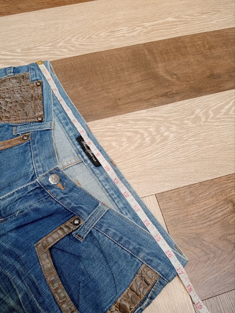 Japanese Brand JAPANESE ROOT THREE BLUE DENIM FLARED PANTS Size US 34 / EU 50 - 12 Thumbnail