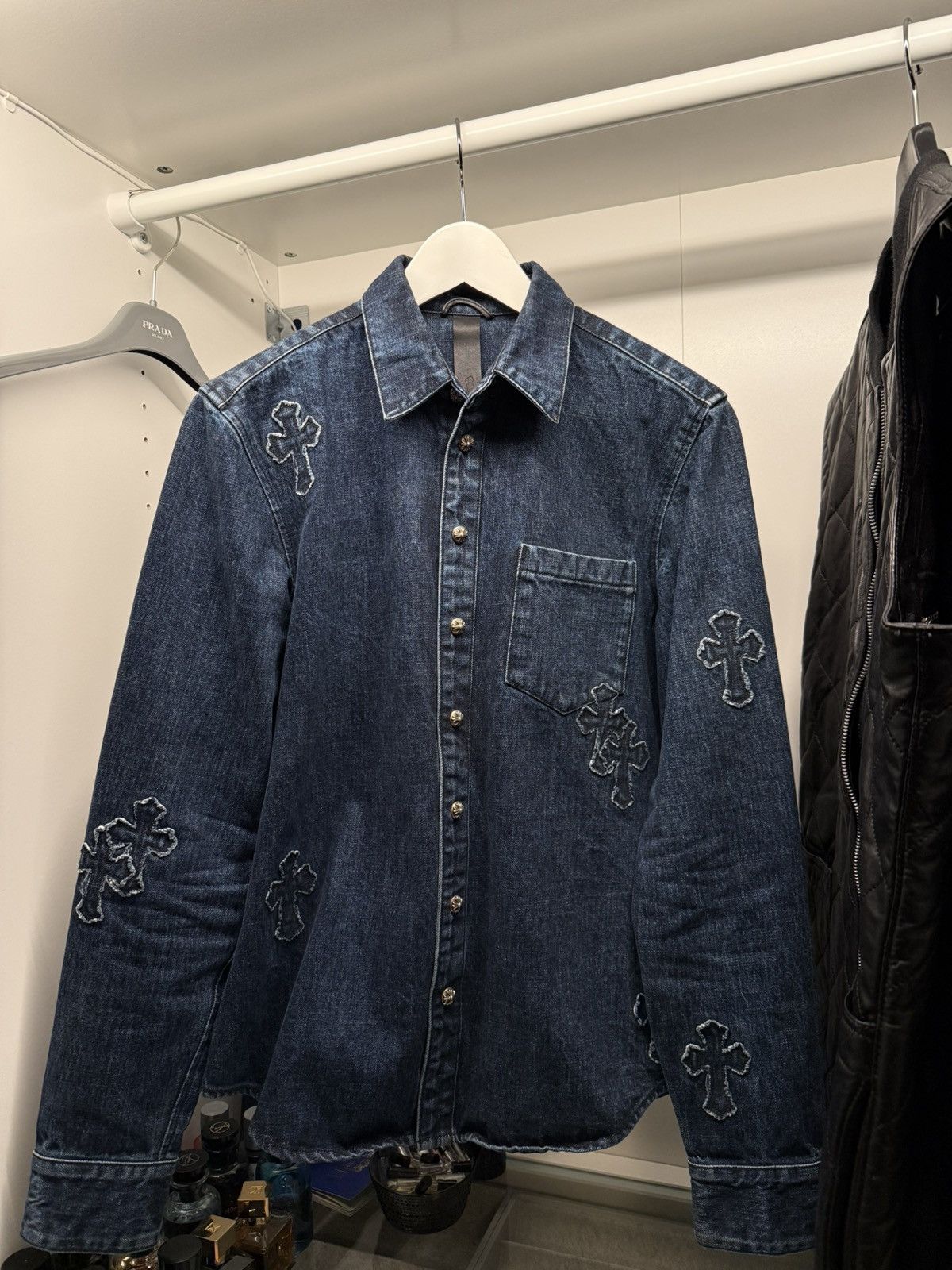 Chrome Hearts Chrome Hearts cross patch denim jacket Size US M / EU 48-50 / 2 - 1 Thumbnail