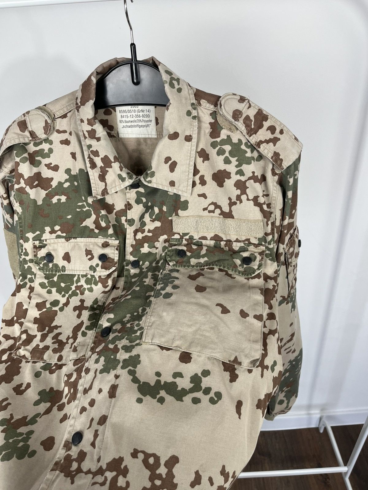 Other Vintage German Army Camo Jacket Military Field Shirt 2003 Size US L / EU 52-54 / 3 - 14 Thumbnail