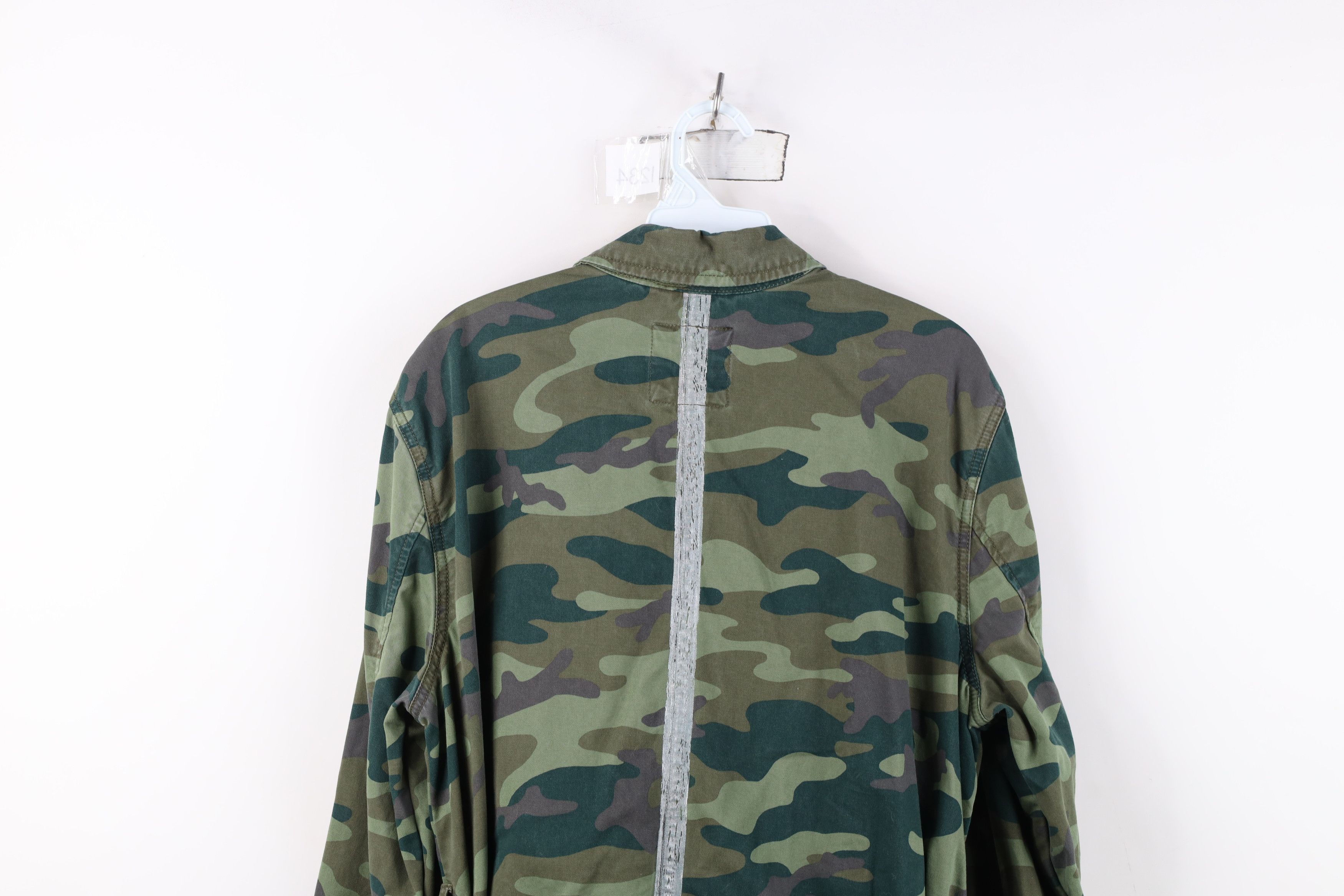 Gap Vintage Y2K Gap Camouflage Military Field Jacket Trench Coat Size XL / US 12-14 / IT 48-50 - 15 Thumbnail