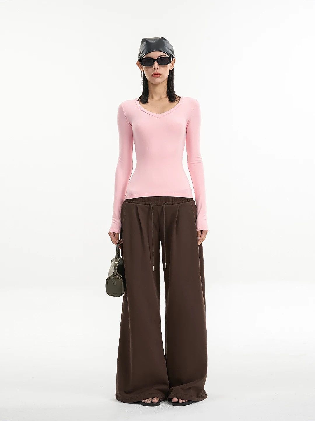 Other Urbanslide Brown wide leg pants sweatpants size L Size 29" - 2 Thumbnail