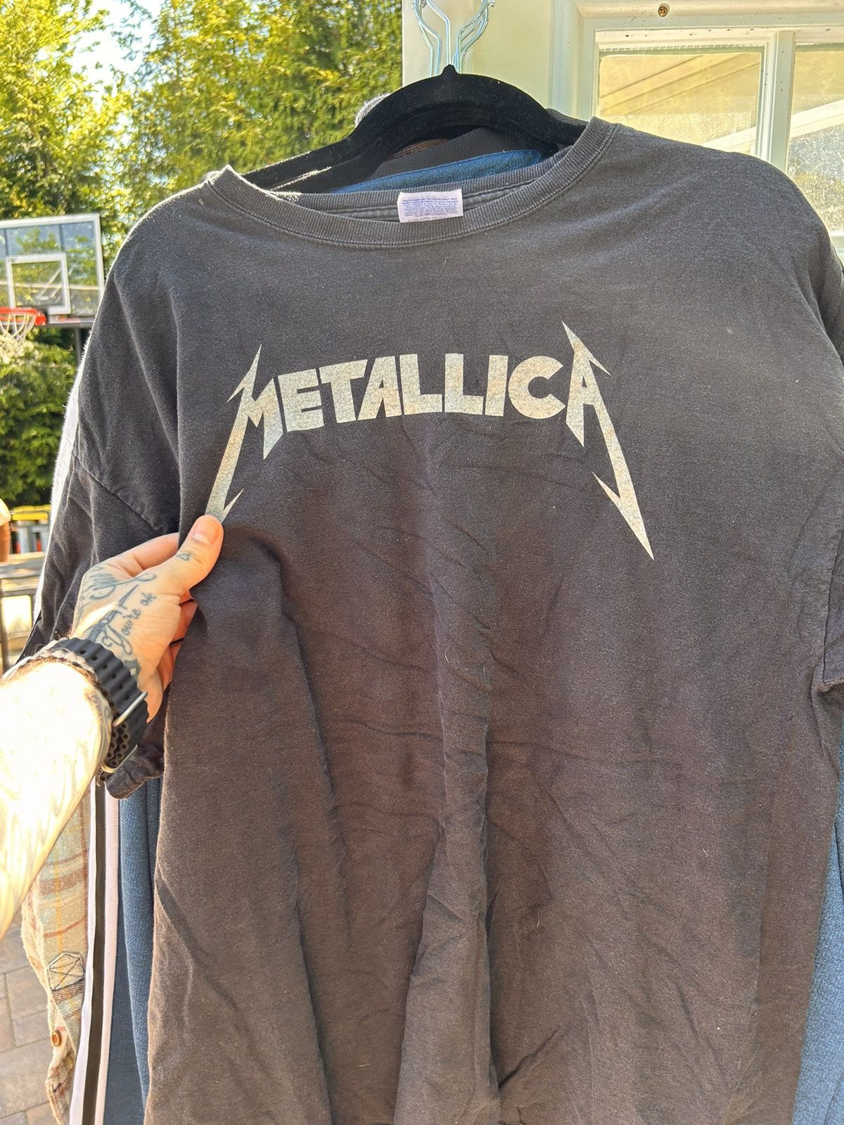 image of Vintage Metallica Band Shirt in Black, Men's (Size XL)