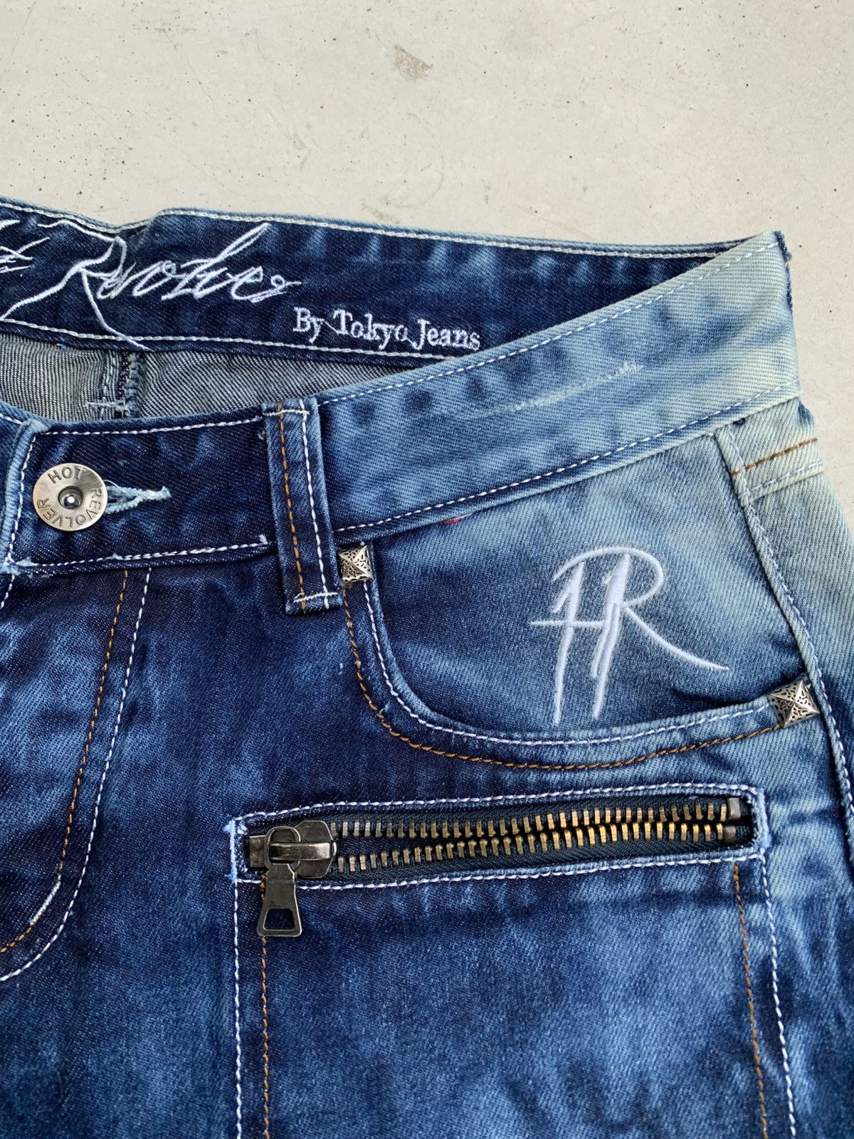 If Six Was Nine Hot Revolver Jeans Vintage Avantgarde Style Denim Rare Size US 32 / EU 48 - 6 Thumbnail