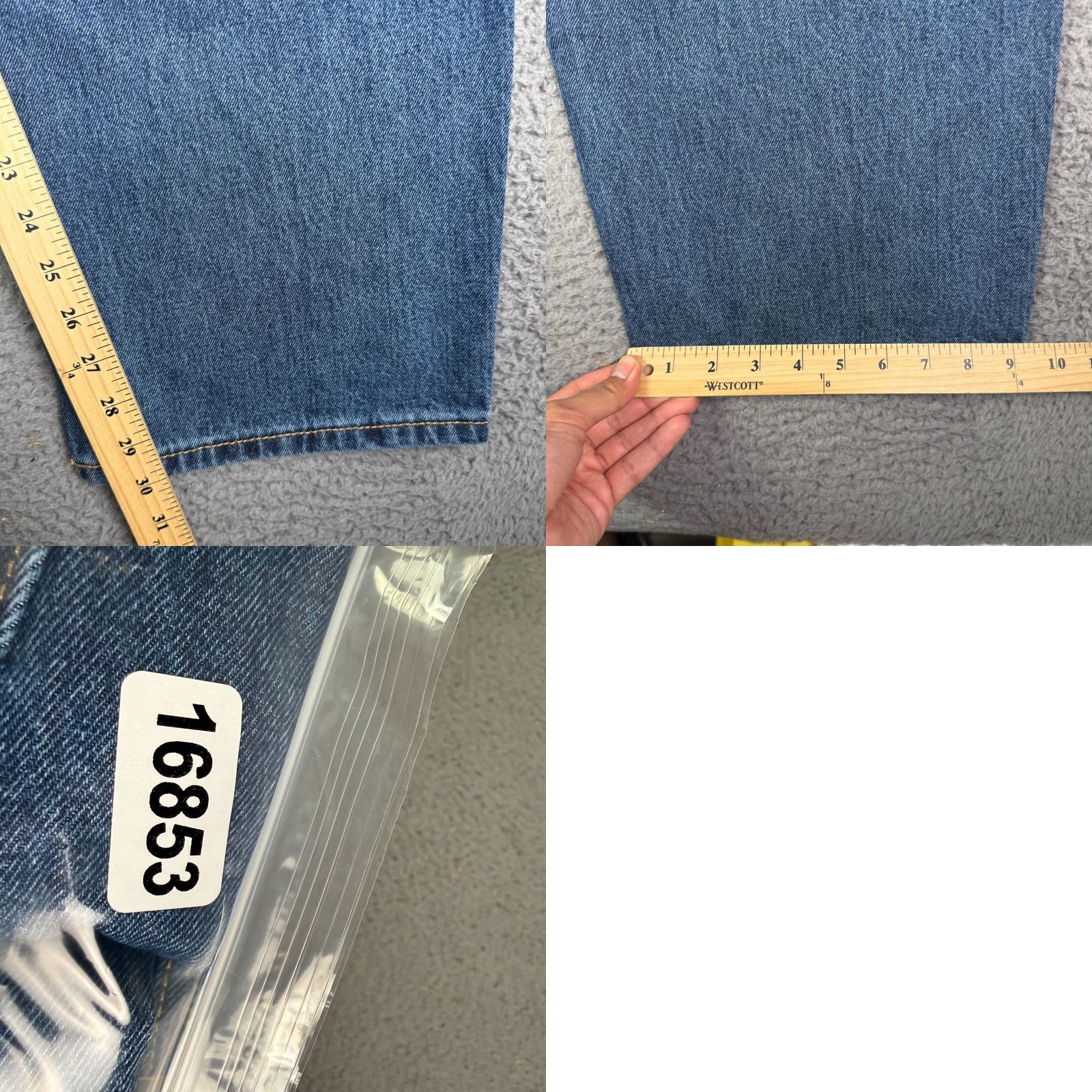Levi's VINTAGE Levis 550 Jeans 44x30 Blue Medium Wash Relaxed Fit Denim Solid Cowboy NEW Size US 44 / EU 60 - 8 Thumbnail