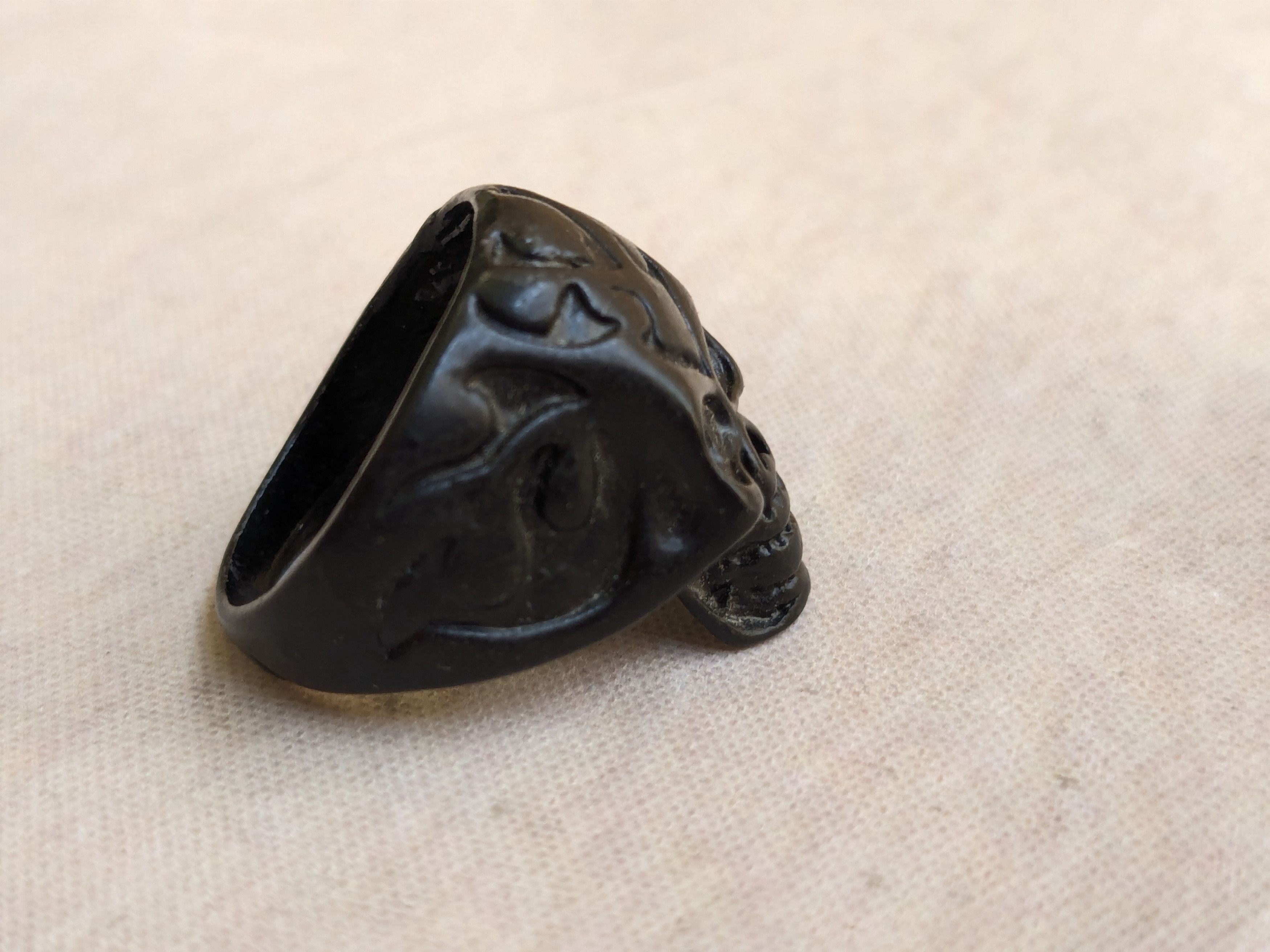 Jewelry Black Skull Ring 9.25 Size ONE SIZE - 5 Thumbnail