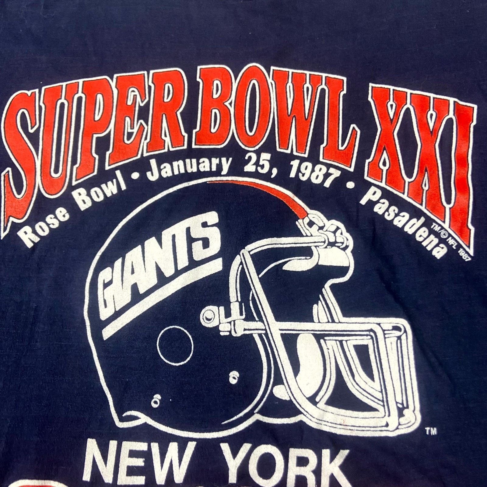 &SONS VTG 80s New York Giants Sz S Screen Stars NFL Super Bowl XXI Size US S / EU 44-46 / 1 - 4 Thumbnail