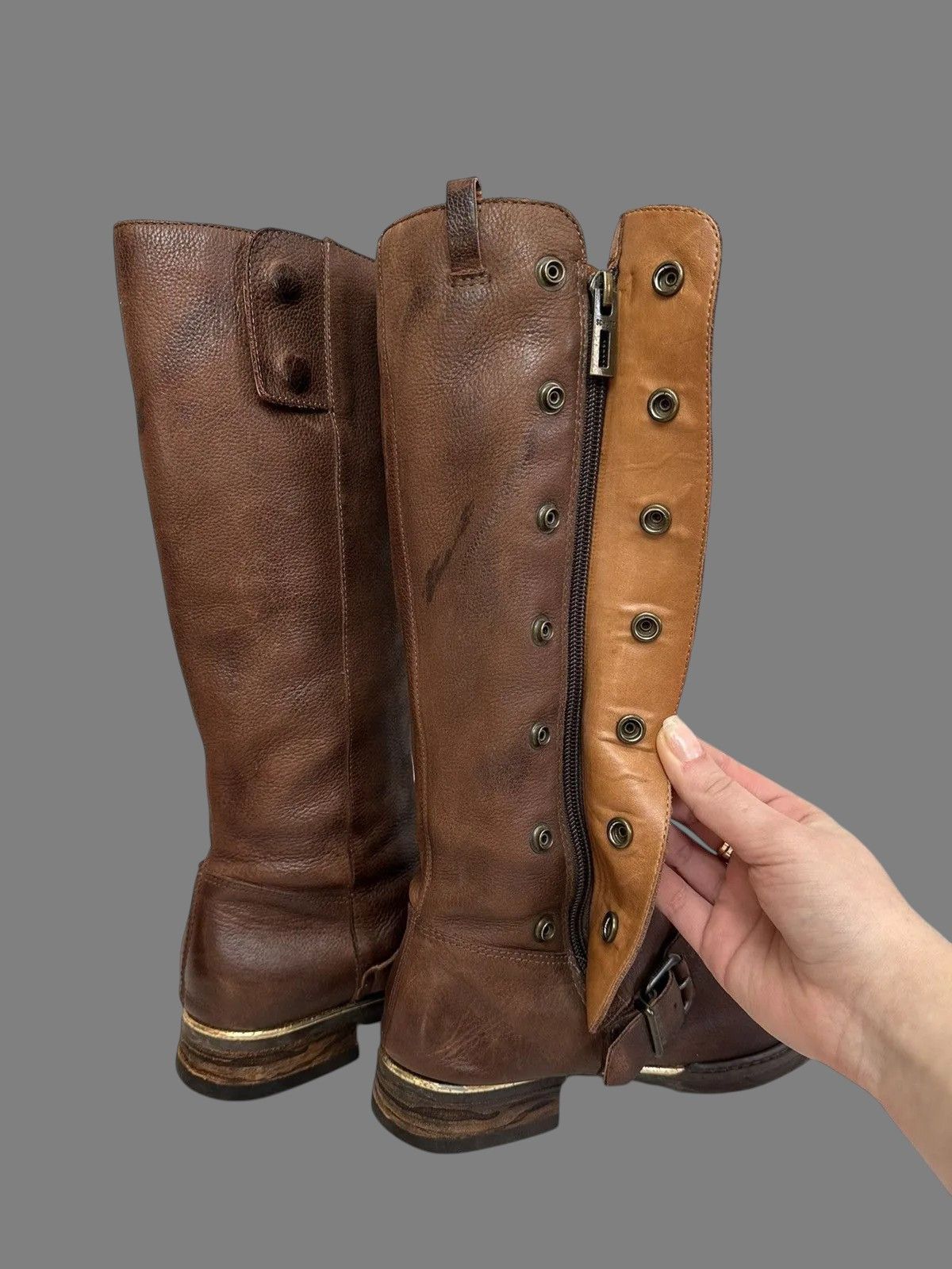 Dirk Bikkembergs Rick Owens Inspired AS98 Vintage Leather High Ankle Boots Size US 8 / IT 38 - 8 Thumbnail