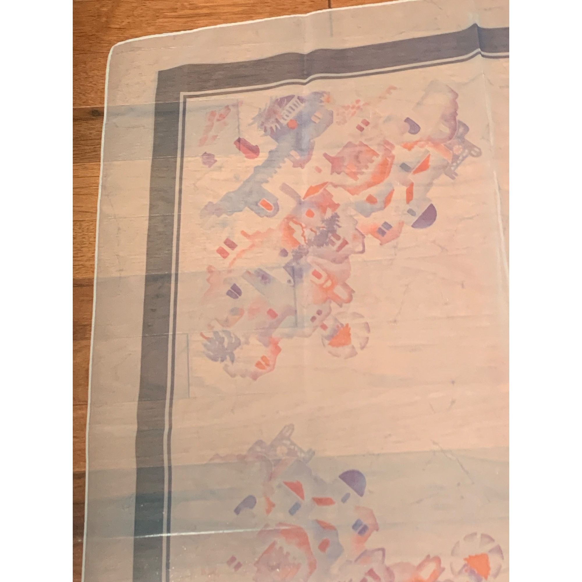 Vintage Vintage Itadi Abstract Print Sheer Scarf 29" x 29" Size ONE SIZE - 5 Thumbnail