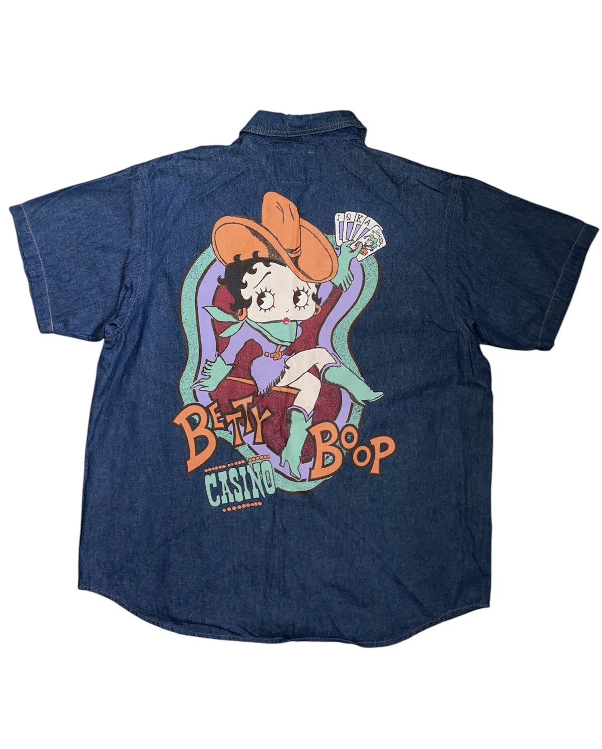 Cartoon Network Betty Boop casino denim shirt 🤠 🎰 Size US XXL / EU 58 / 5 - 1 Thumbnail