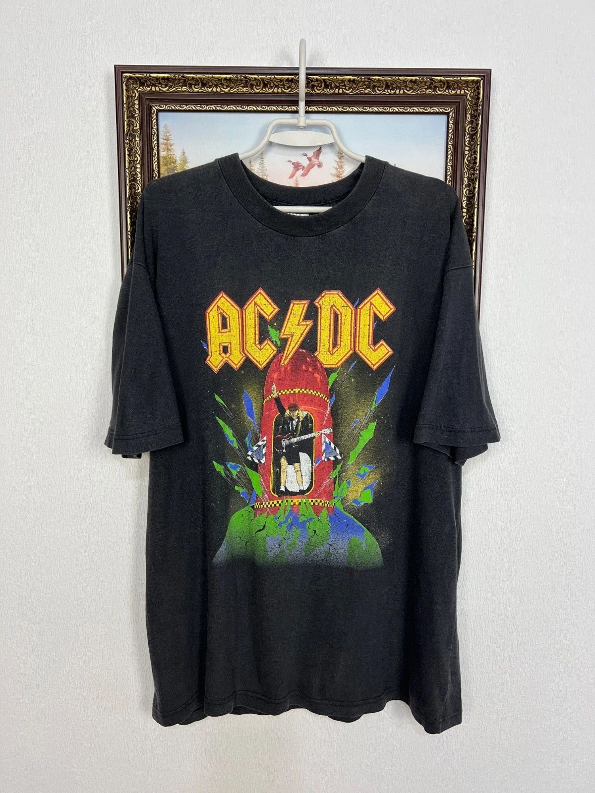 AC/DC Vintage 80's AC DC Heatseeker Tour Shirt Over Print Tee Size US XL / EU 56 / 4 - 1 Thumbnail