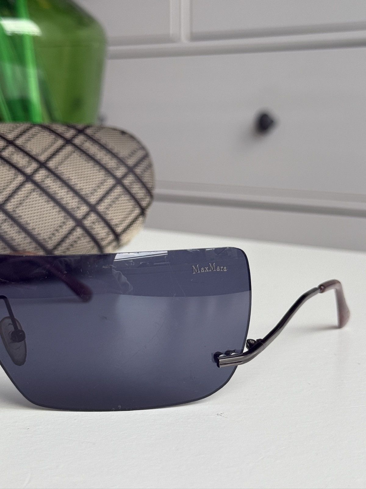 Designer Vintage y2k Max mara shield sunglasses designer avantgarde Size ONE SIZE - 4 Thumbnail