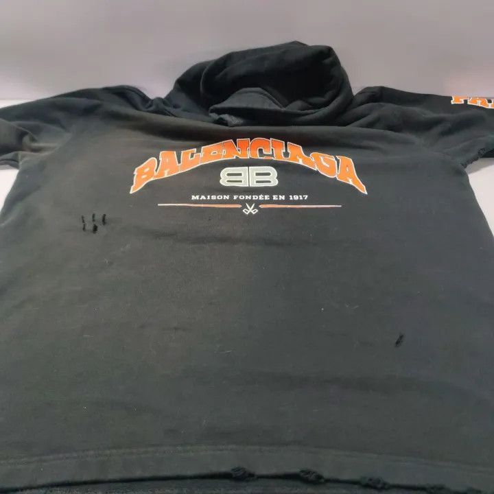 Balenciaga Balenciaga Hooded Long Sleeve Sweatshirt Black 0079-2507 Size M / US 6-8 / IT 42-44 - 7 Thumbnail