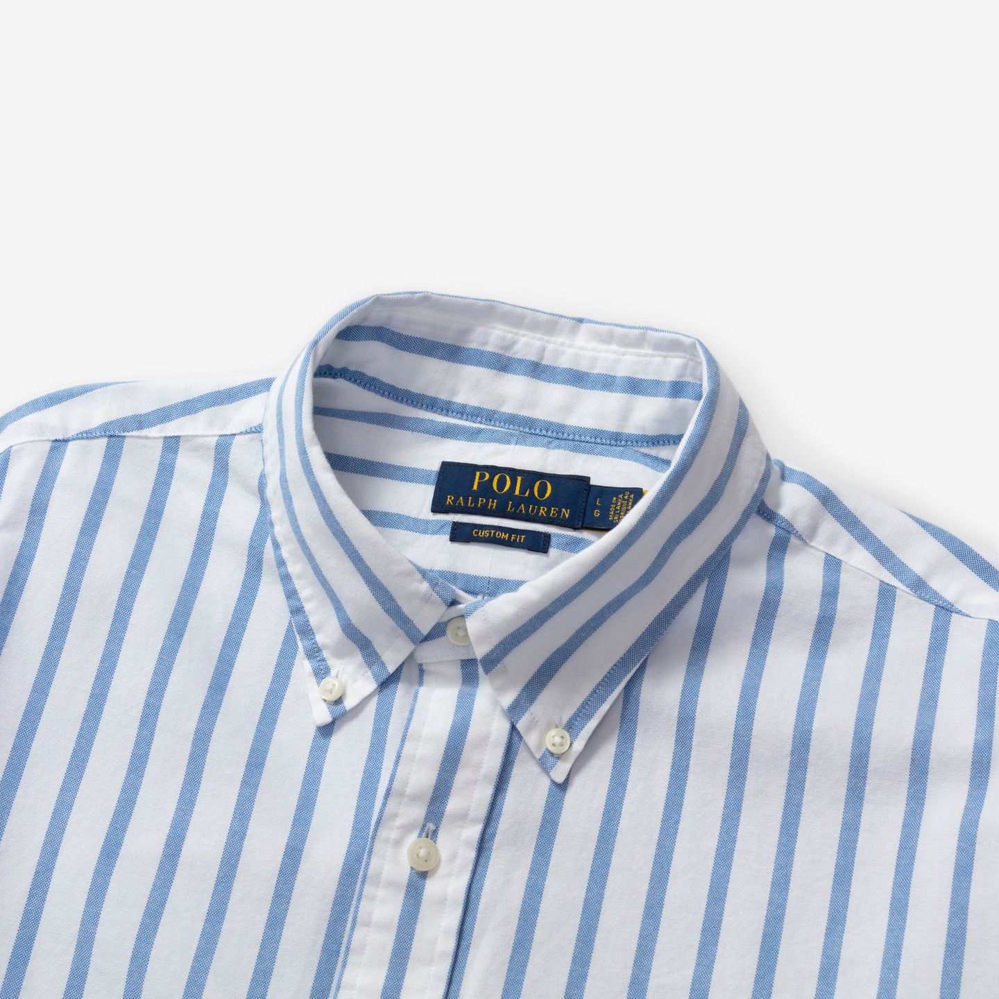 Polo Ralph Lauren o1s22i1n0125 Custom Fit Shirt in Light Blue White Size US L / EU 52-54 / 3 - 2 Thumbnail