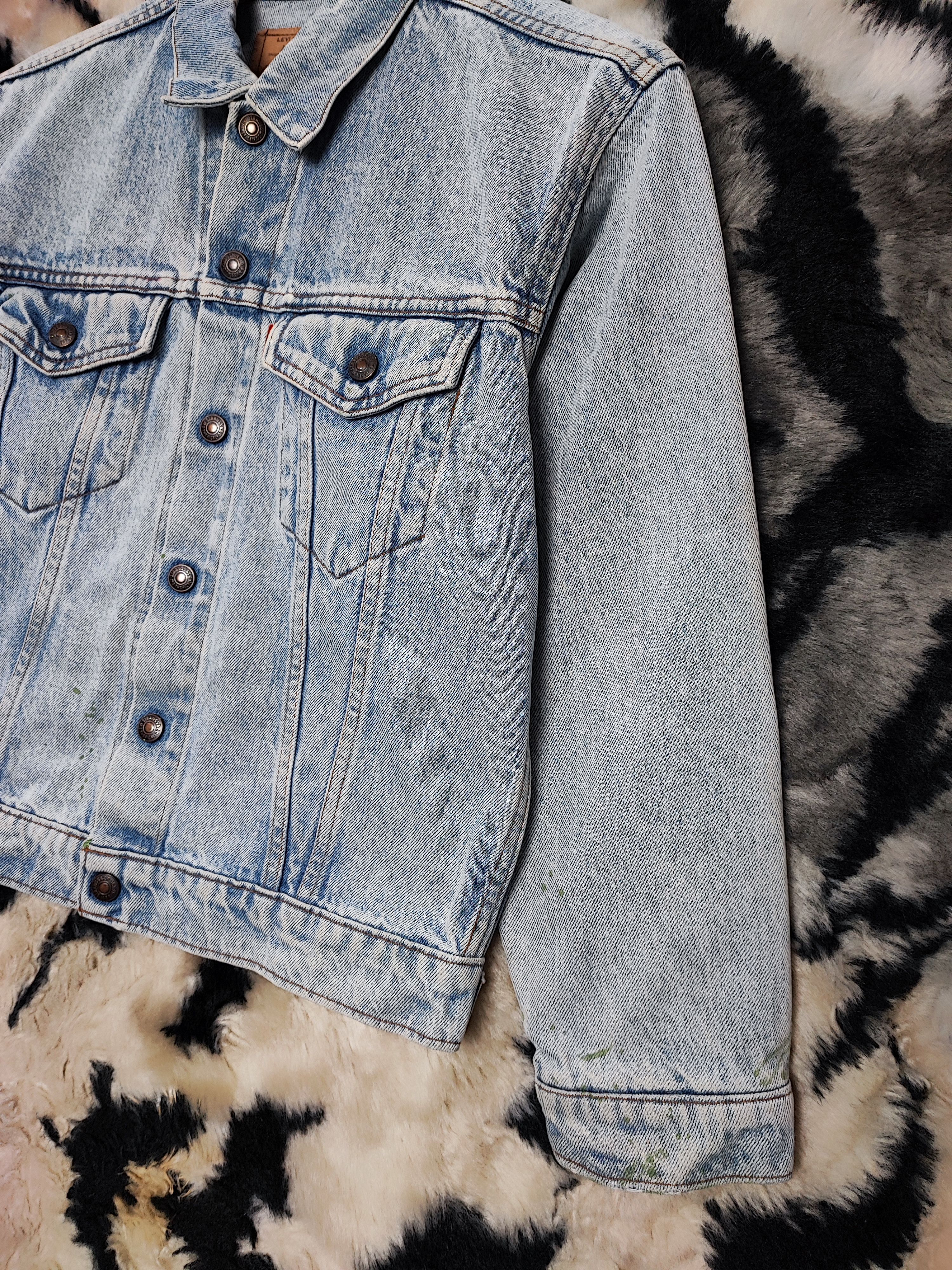 Levi's Vintage LEVIS Denim Jacket 80s Trashed Distressed Grunge Erd Size US XS / EU 42 / 0 - 2 Thumbnail