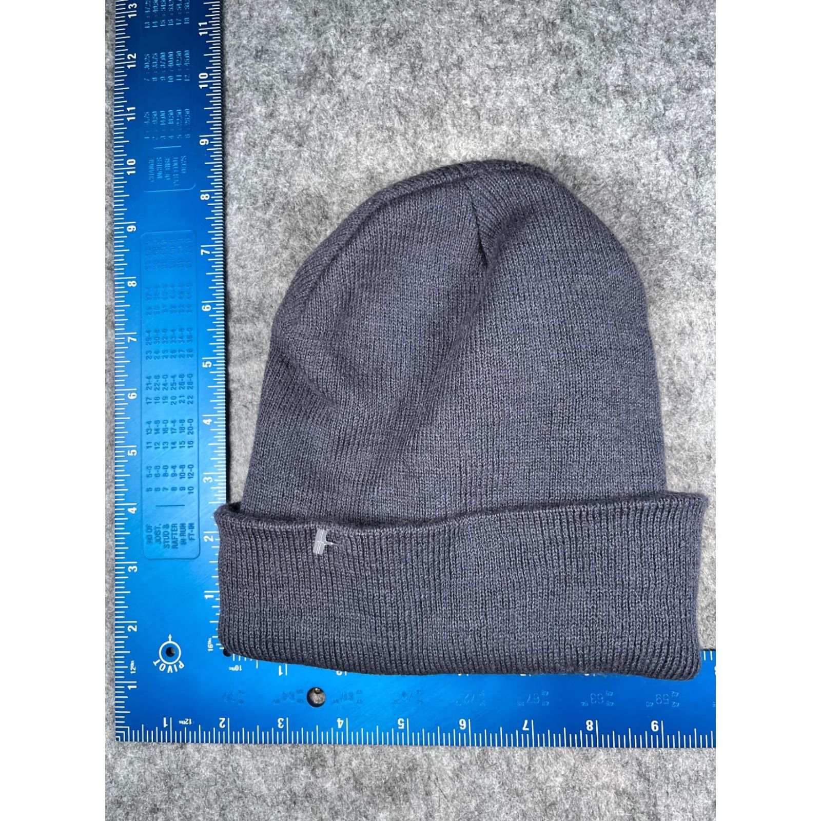 Vintage Beanie Toque Beanie Adult One Size Blue Knit Winter Acrylic Snow Ski Outdoors Hats Size ONE SIZE - 3 Thumbnail