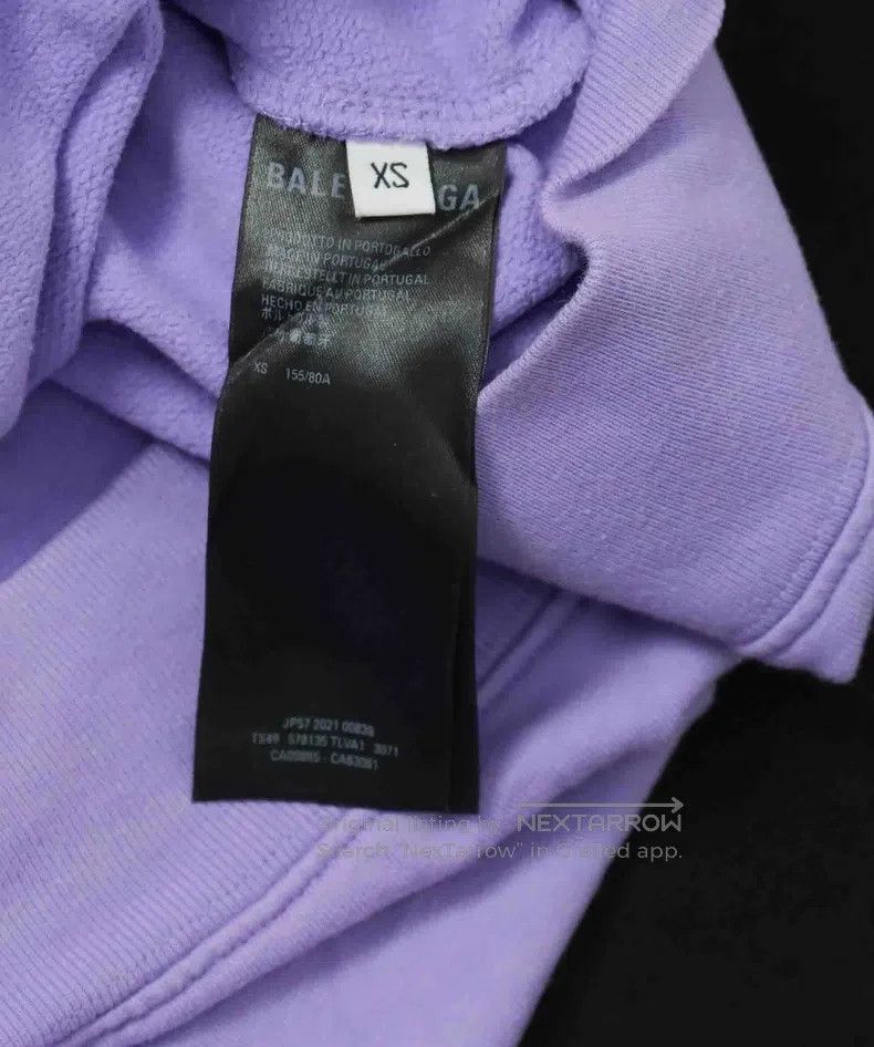 Balenciaga Balenciaga Purple Double-Zip Hooded Sweatshirt Size US XS / EU 42 / 0 - 4 Thumbnail