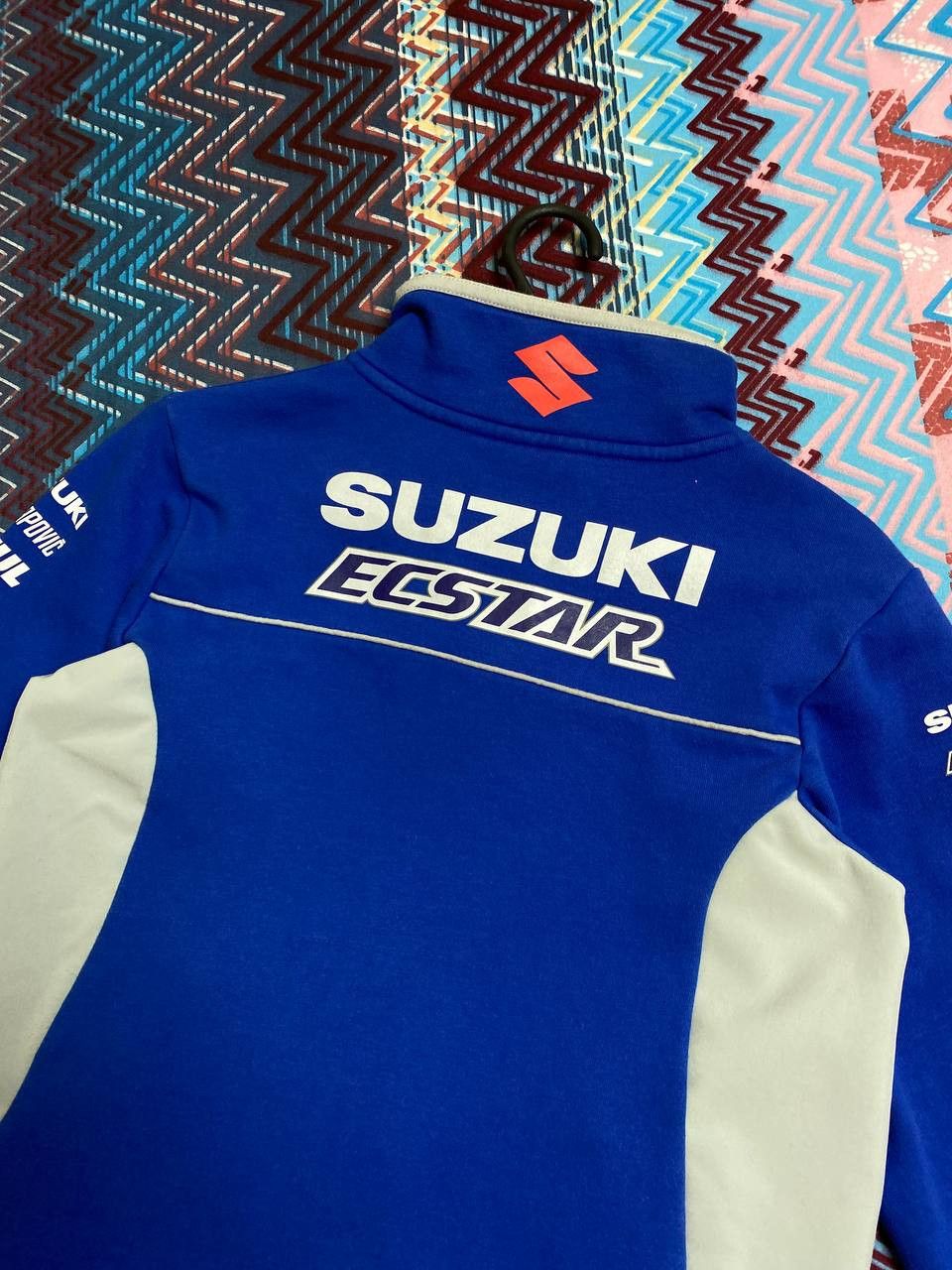 Vintage vintage Sweatshirt hoodie zip SUZUKI MOTO RACING sportwear Size US M / EU 48-50 / 2 - 5 Thumbnail