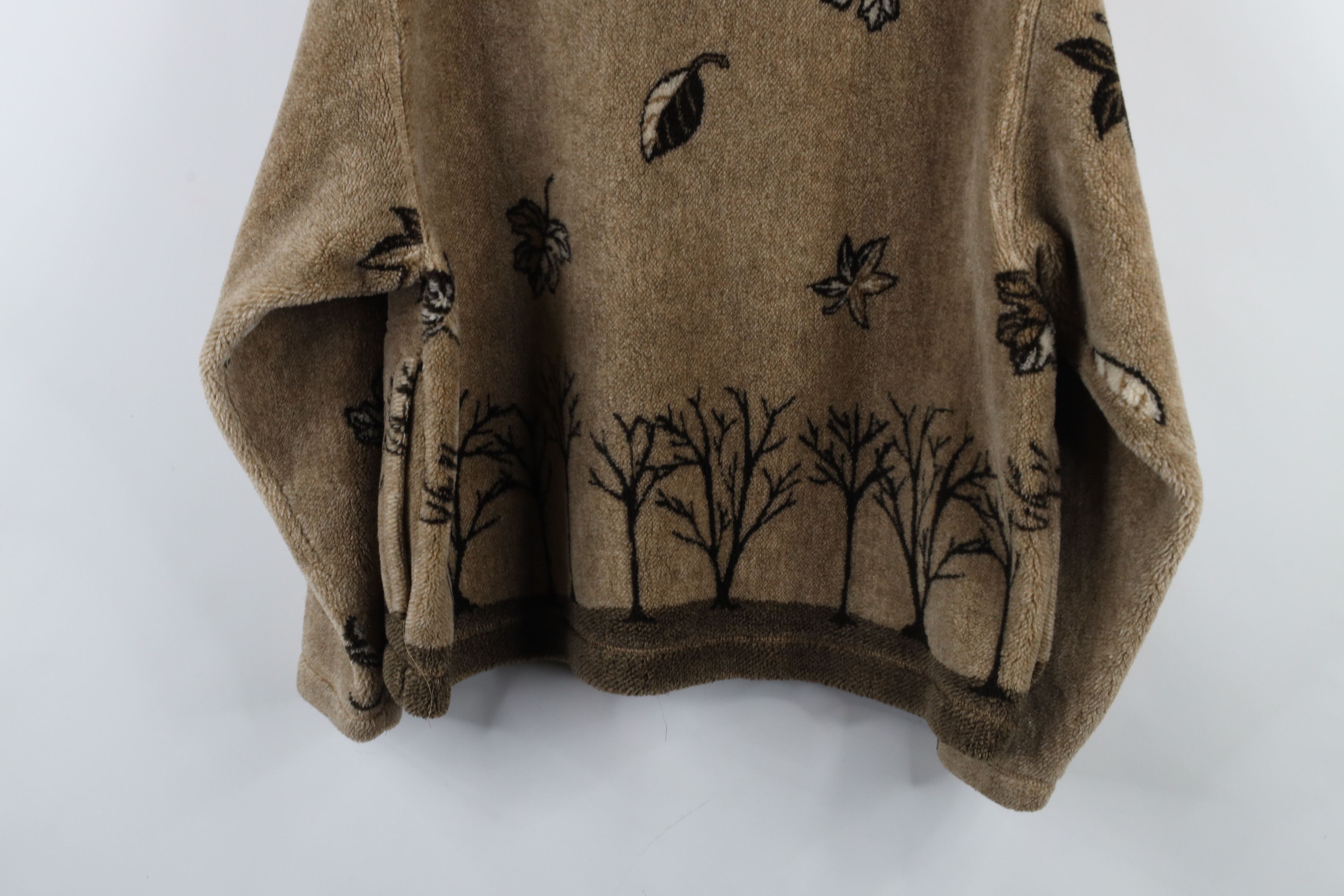 Vintage Vintage 90s Streetwear Tree All Over Print Fleece Jacket USA Size L / US 10 / IT 46 - 13 Thumbnail