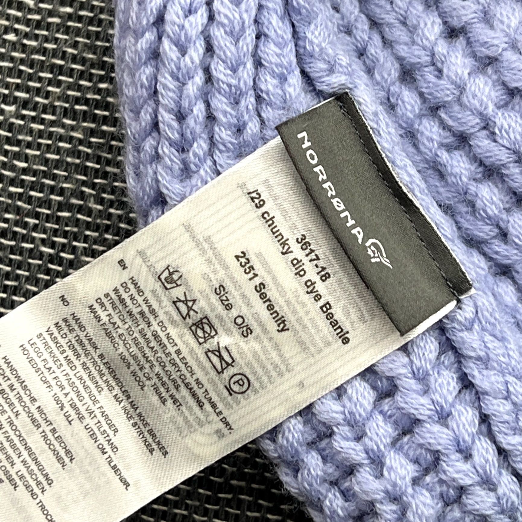 Vintage NORRONA /29 Chunky Dip Dye Beanie One Size 100% Wool Knitted OS Serenity 2351 Size ONE SIZE - 5 Thumbnail