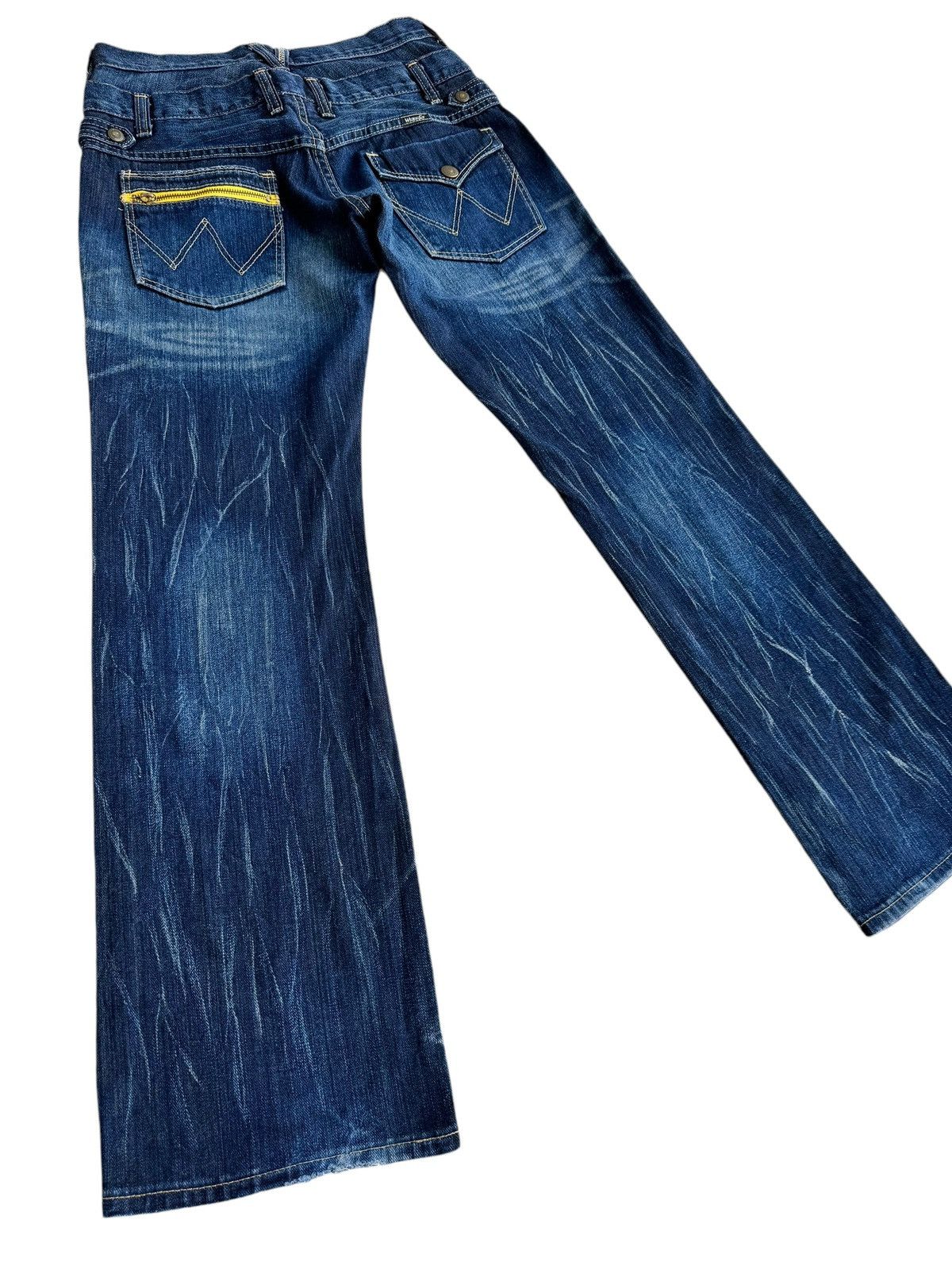 Le Grande Bleu (L.G.B.) × Wrangler ⚡️⚡️Japanese Brand Distressed Wrangler Double Waist Jeans Size US 30 / EU 46 - 1 Thumbnail