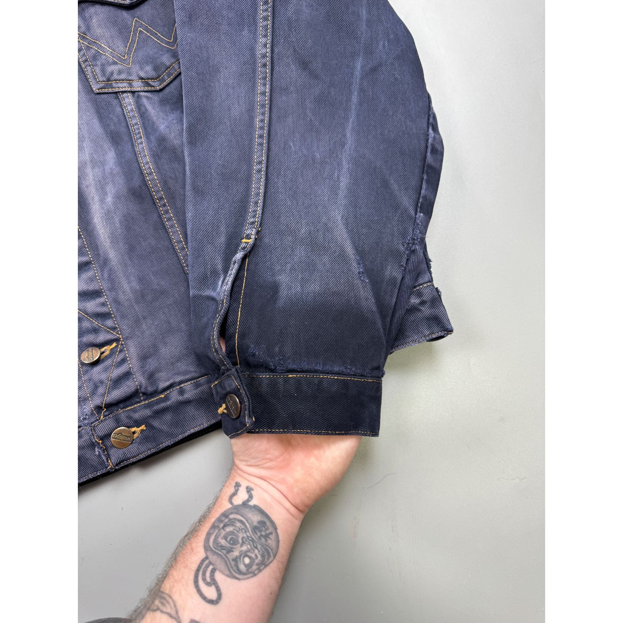 Wrangler Vintage Wrangler Western Indigo Denim Trucker Jacket (YG025) Size US XL / EU 56 / 4 - 7 Thumbnail
