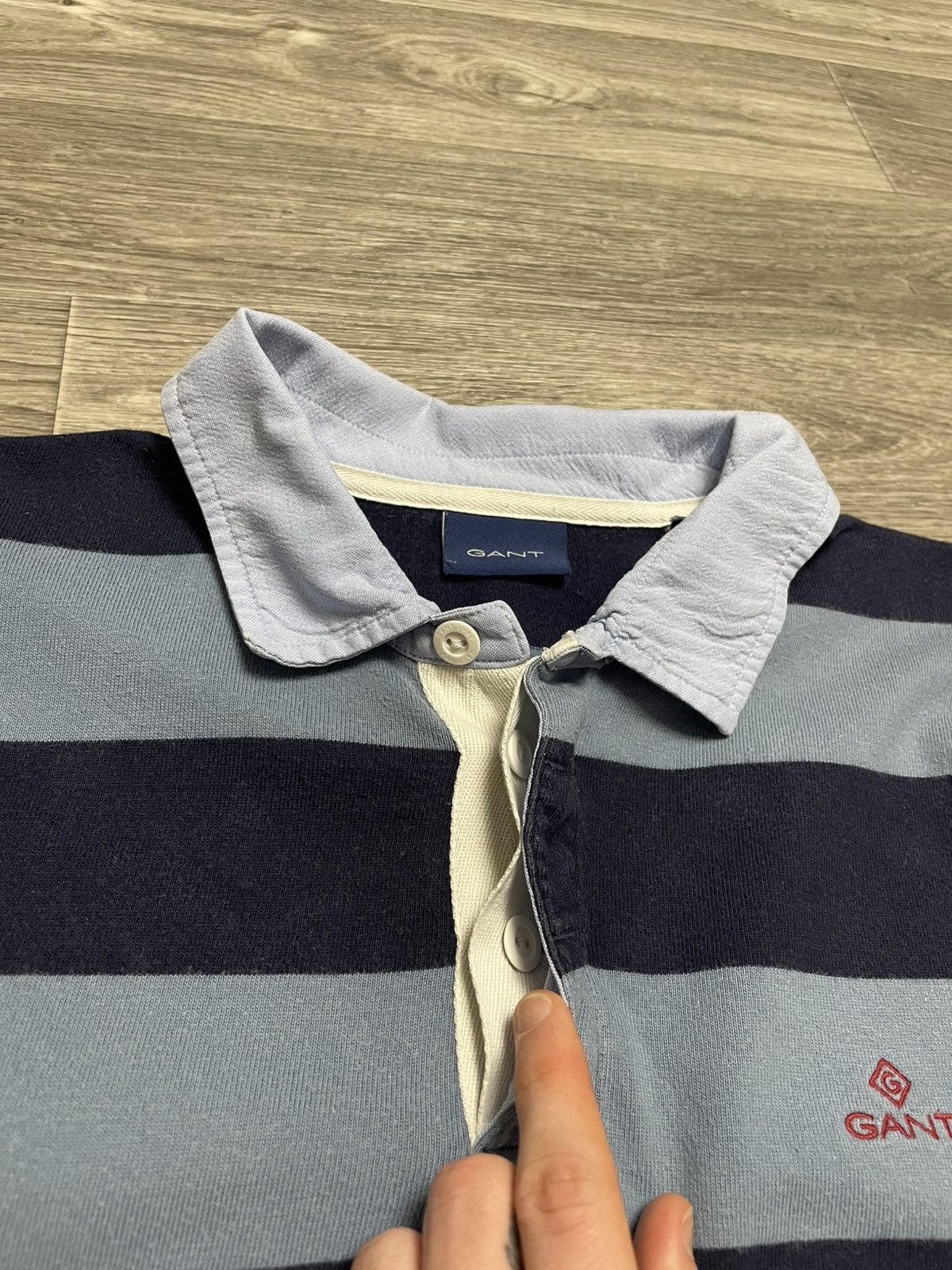 Gant Vintage Gant Striped Long Sleeve Rugby Polo Shirt Size US L / EU 52-54 / 3 - 9 Thumbnail
