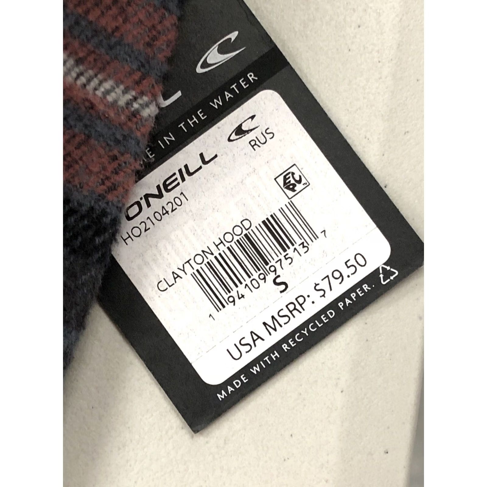 O'Neill O’NEILL Clayton Flannel Hoodie Shirt Men’s Small Multicolor Plaid Long Sleeve Button Up NWT Heavyweight Pockets UV Protection Skate Surf Size US S / EU 44-46 / 1 - 2 Thumbnail