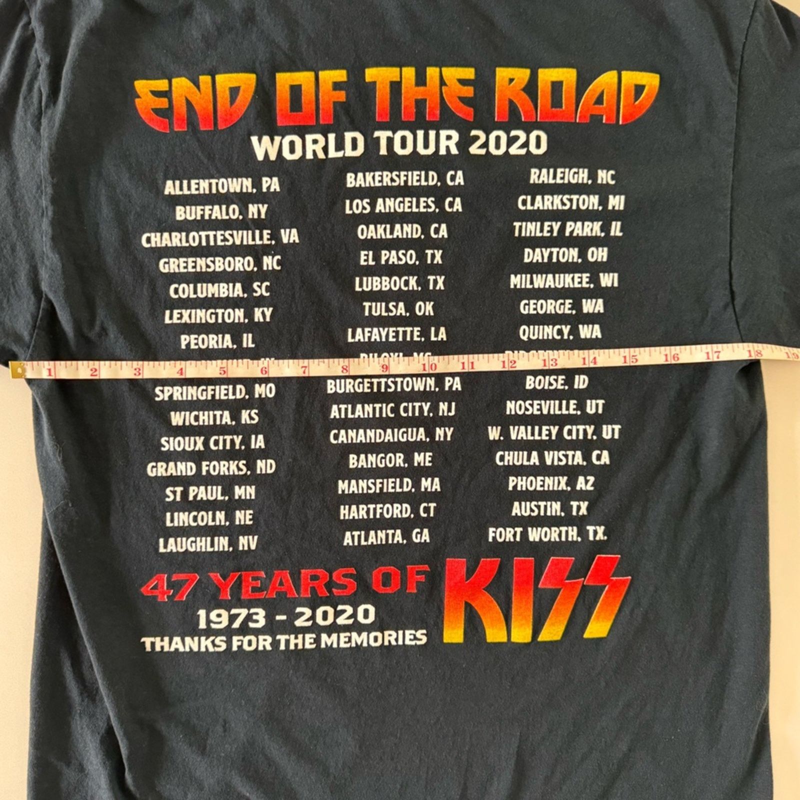 Fruit Of The Loom KISS End of the Road Tour T Shirt Size US M / EU 48-50 / 2 - 7 Thumbnail