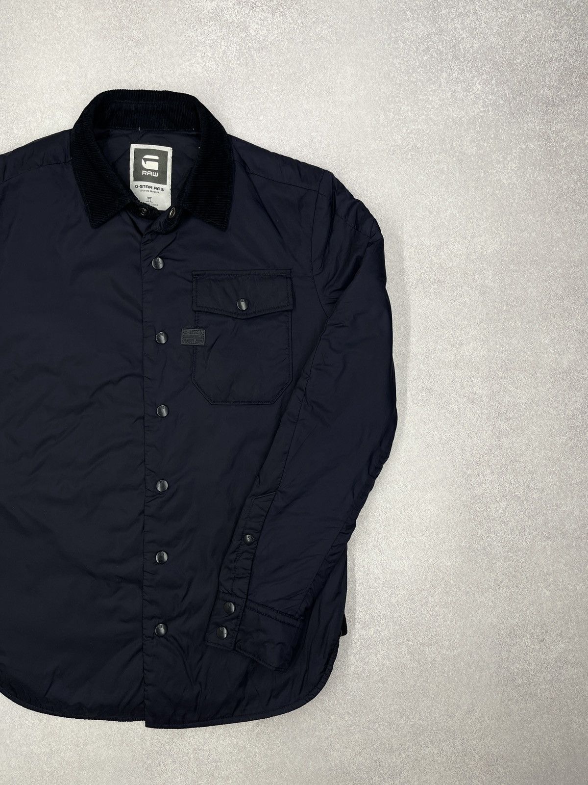 G-Star Mens G Star Raw Davin Padded Overshirt Jacket Nylon Navy Size US S / EU 44-46 / 1 - 3 Thumbnail